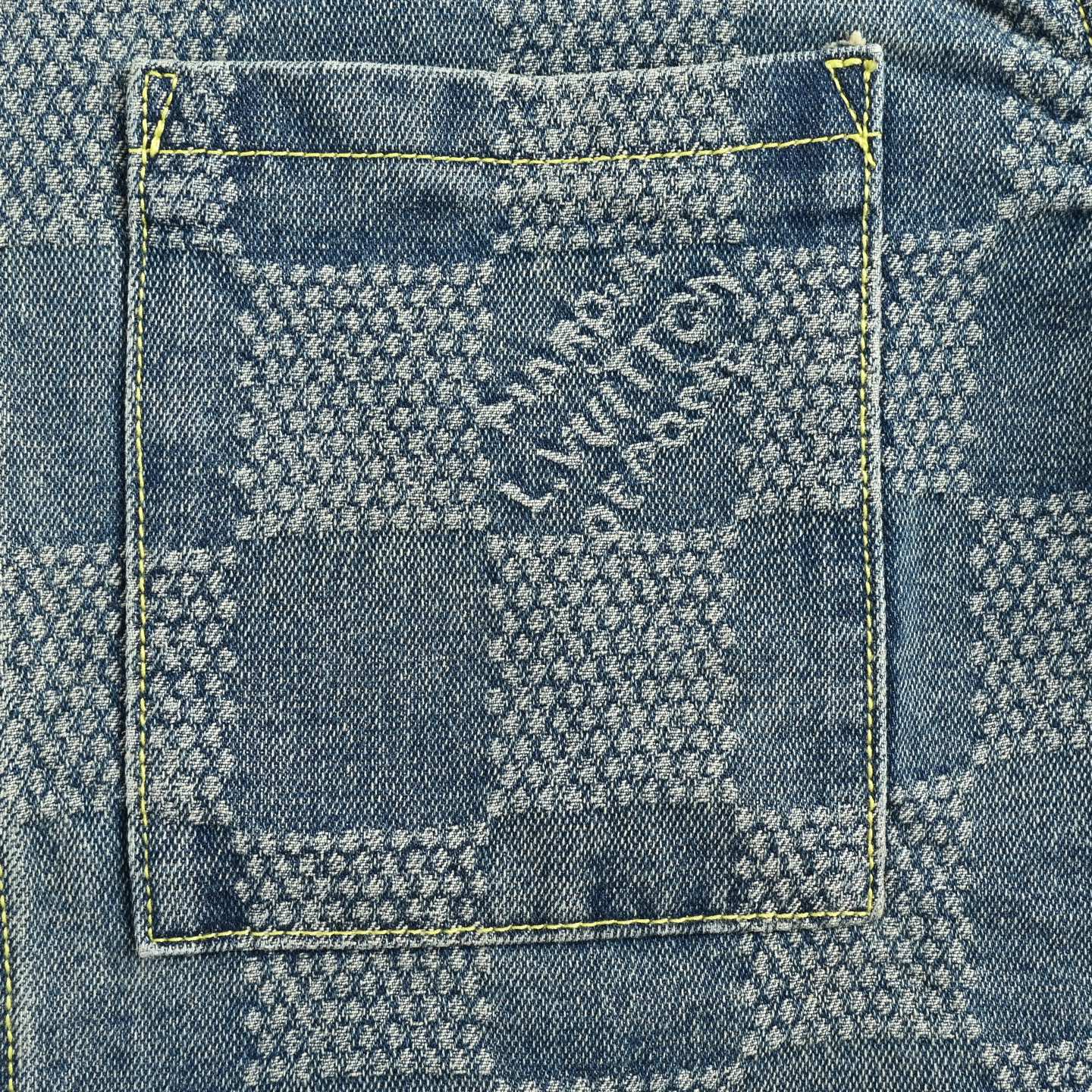 Louis Vuitton 路易威登 25ss棋盘格套装牛仔短袖衬衫-莆田鞋,莆田鞋货源,高仿鞋,高仿鞋货源,安福档口,莆田高仿鞋,莆田鞋批发,高仿鞋批发,莆田高仿运动鞋,高仿运动鞋,莆田运动鞋 Louis Vuitton 路易威登 25ss棋盘格套装牛仔短袖衬衫