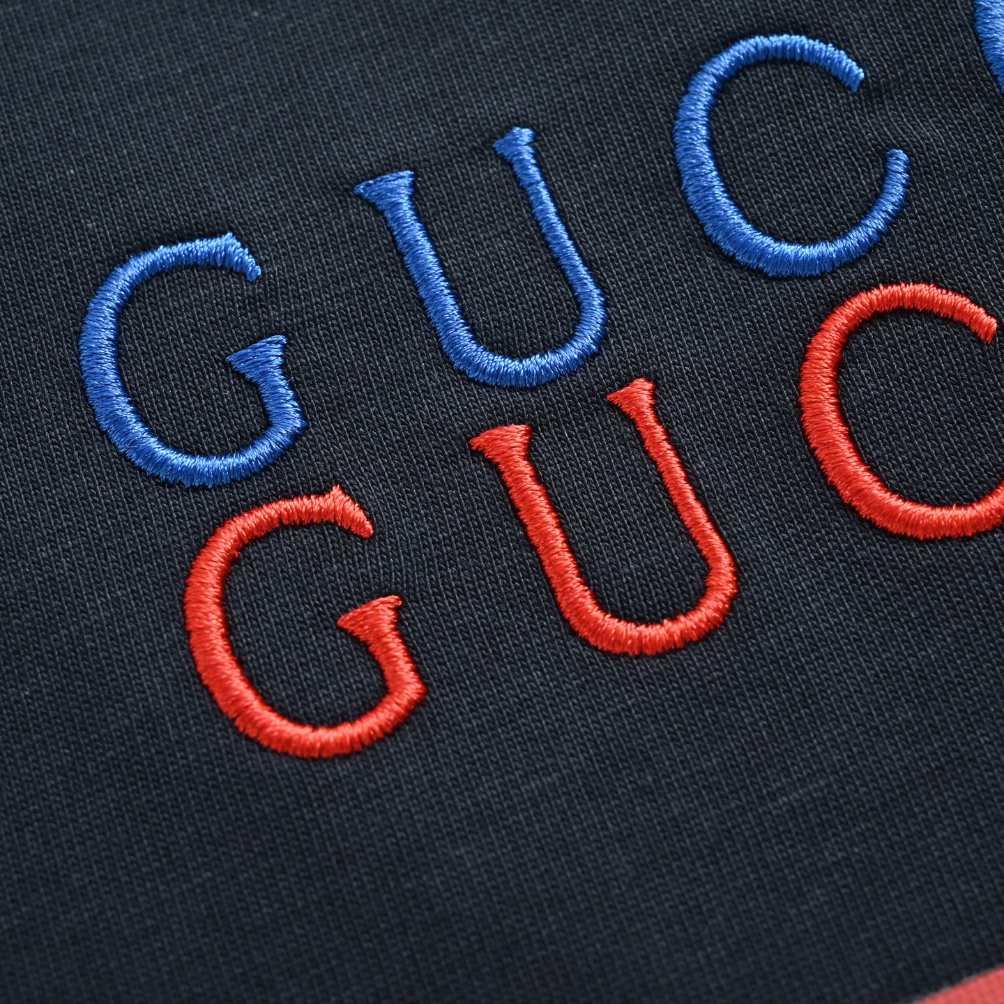 GUCCI古驰 马衔扣刺绣圆领短袖T恤 加上古驰刺绣字母