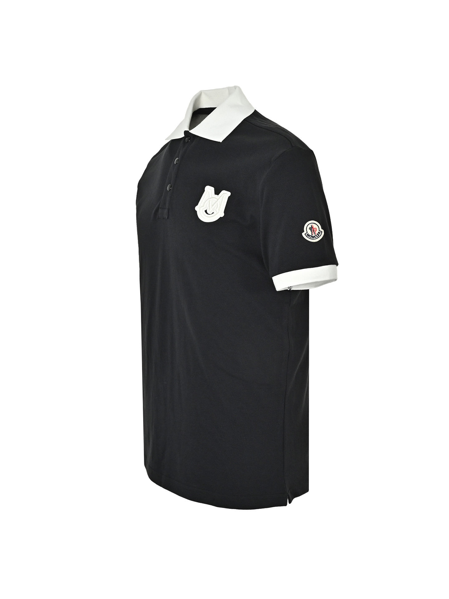 Moncler/蒙口 拼色袖标Polo短袖