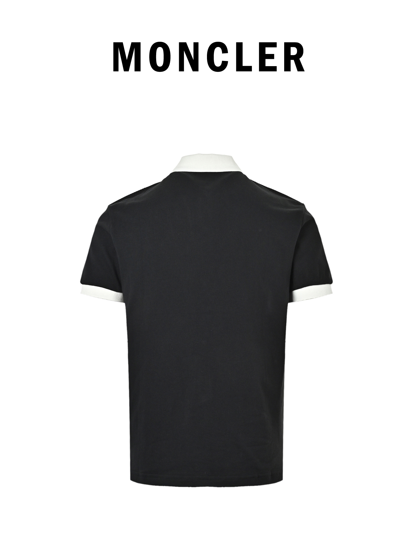 Moncler/蒙口 拼色袖标Polo短袖