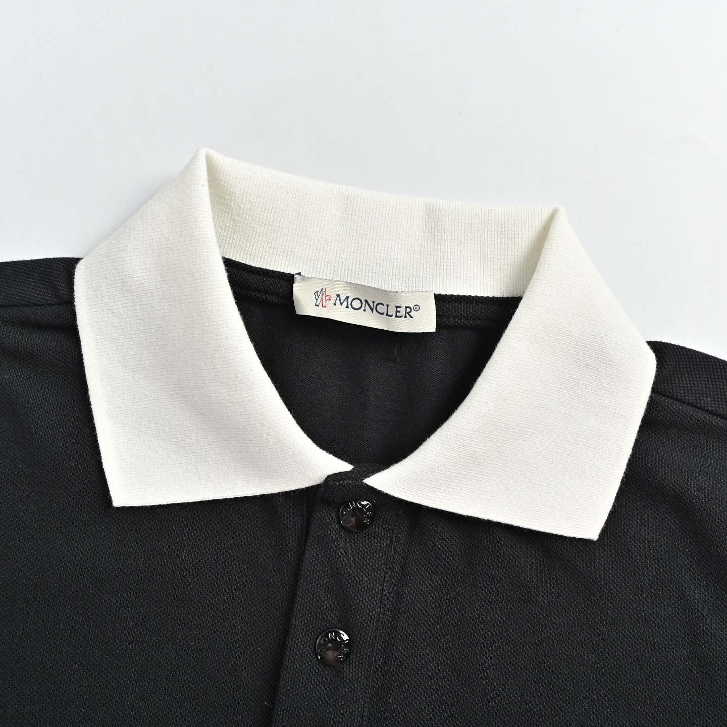Moncler/蒙口 拼色袖标Polo短袖