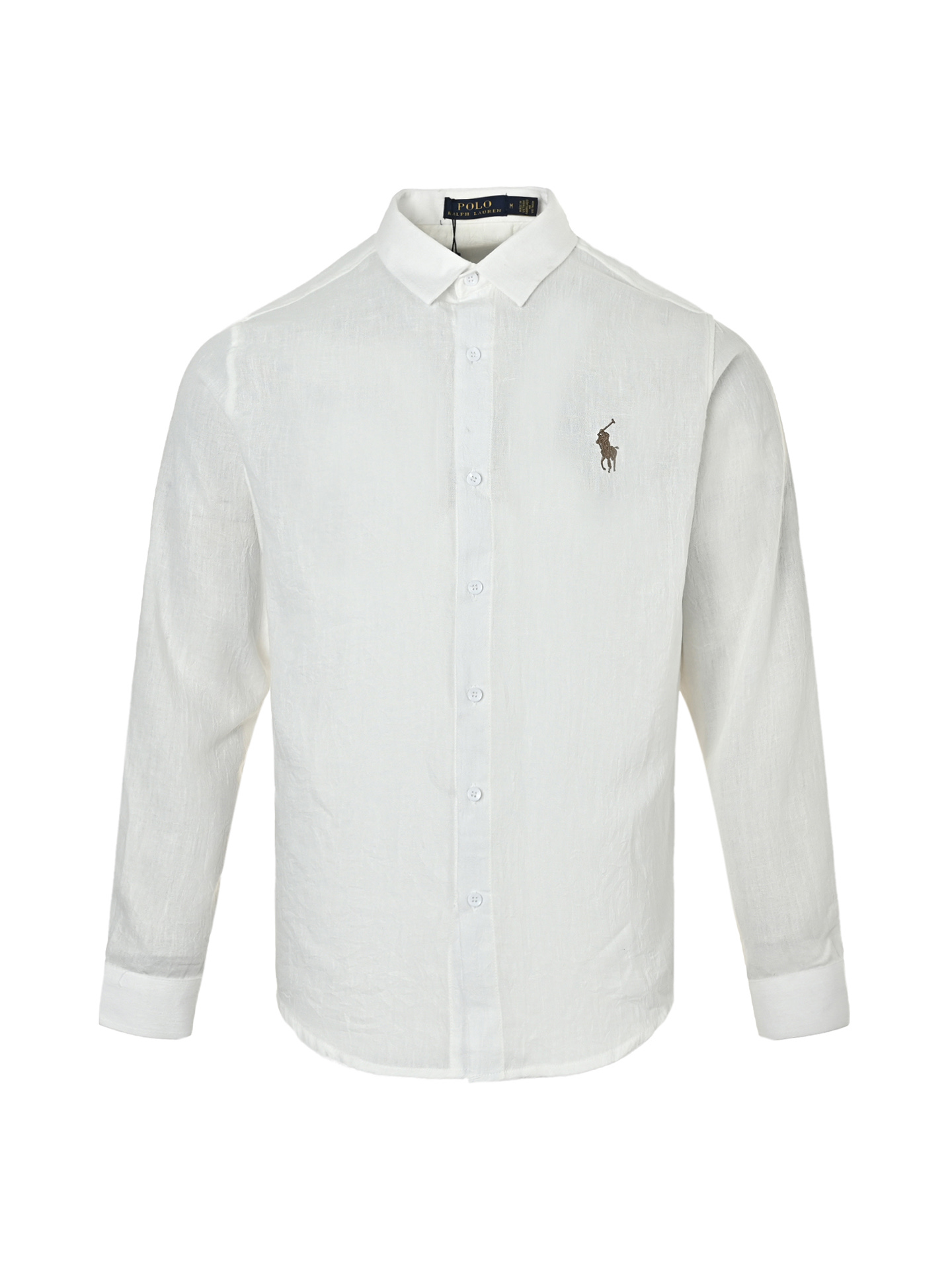 Polo Ralah Lauren拉夫劳伦金线骑士战马亚麻衬衫 白色 黑色