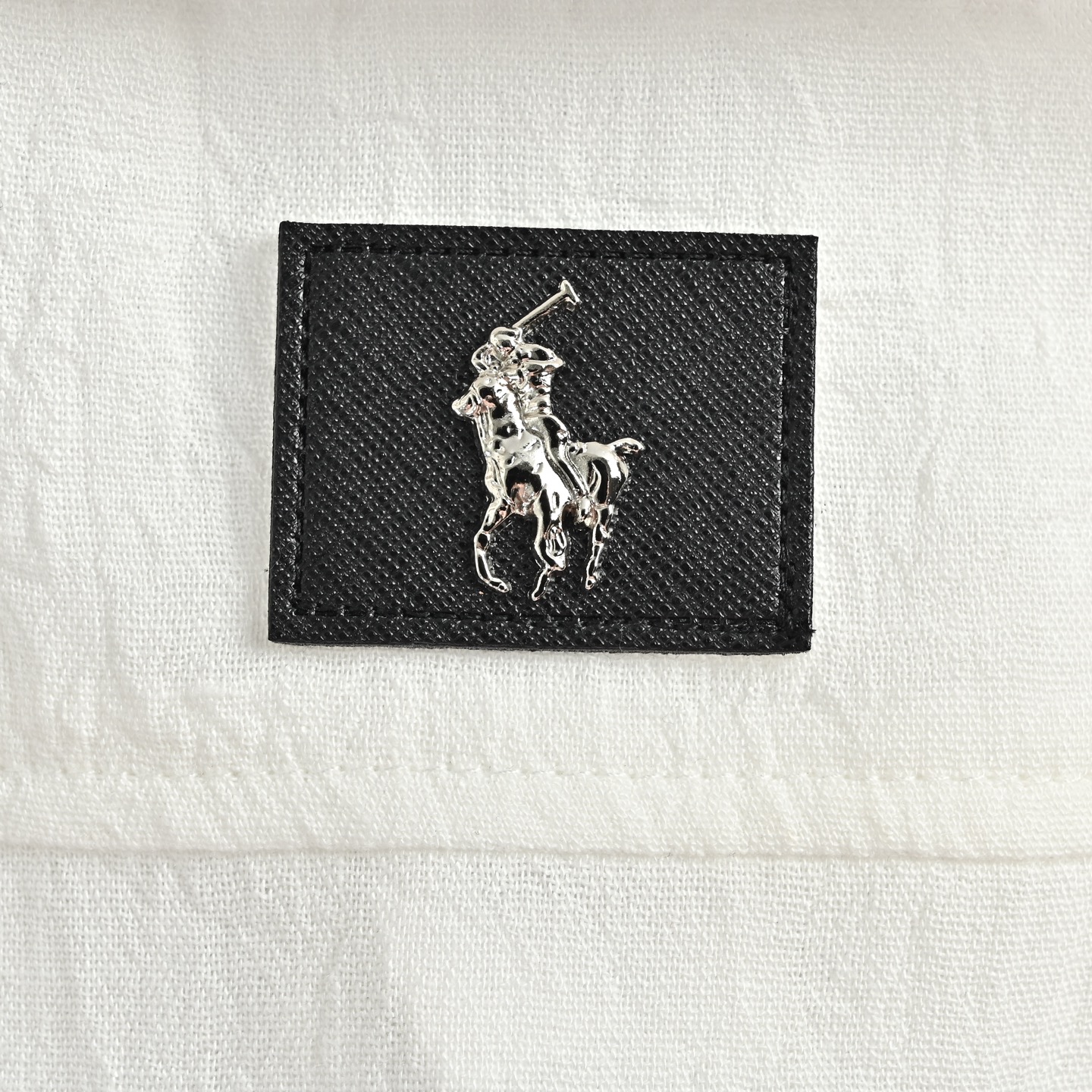 Polo Ralah Lauren拉夫劳伦金线骑士战马亚麻衬衫 白色 黑色