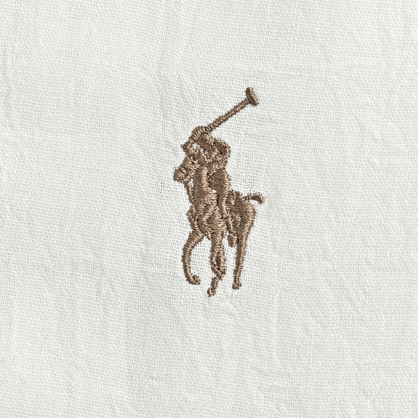 Polo Ralah Lauren拉夫劳伦金线骑士战马亚麻衬衫 白色 黑色