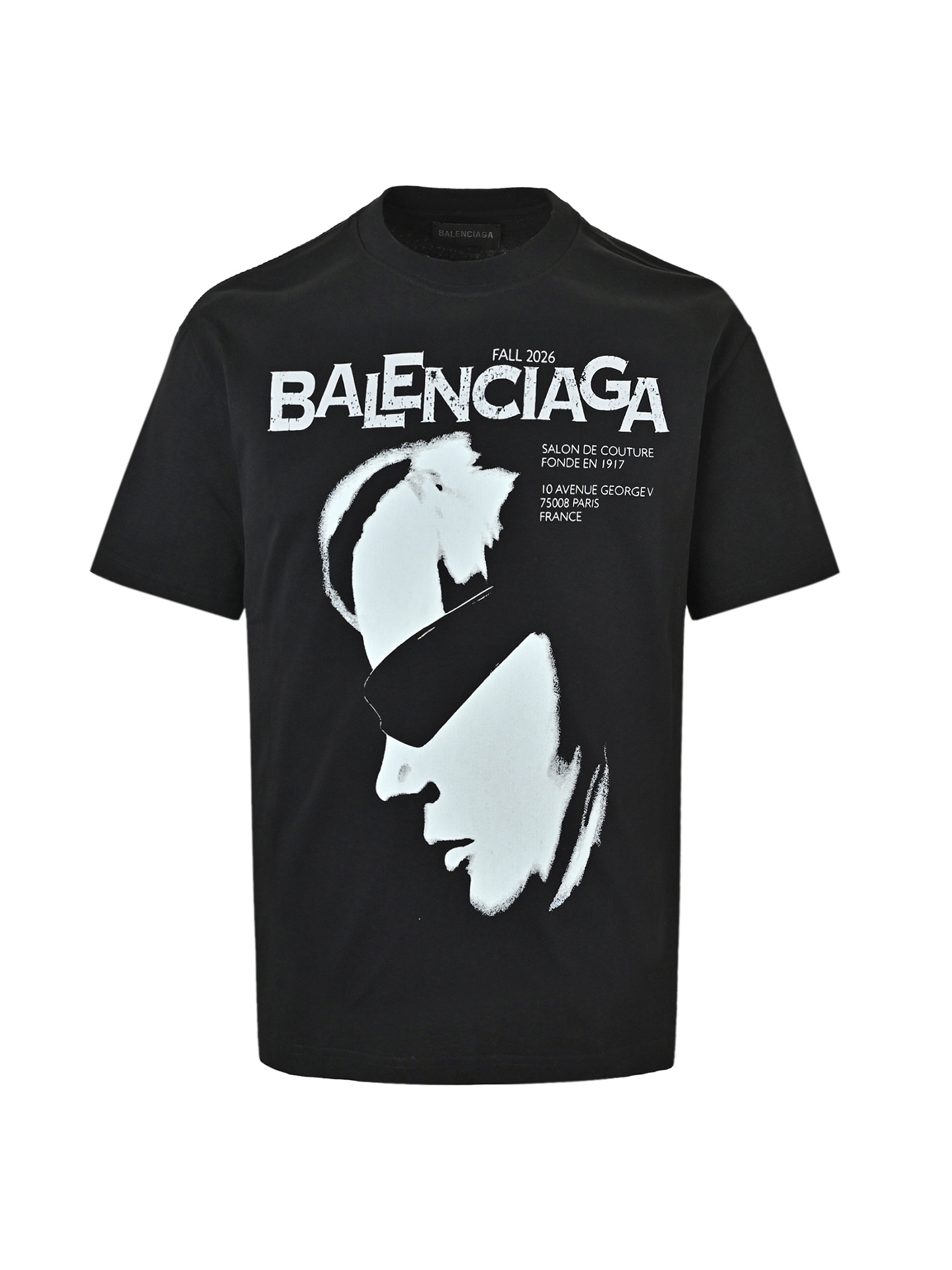Balenciaga 巴黎世家 26ss 人像艺术字母印花短袖 墨镜黑白人像印花短袖T恤 黑色-Chinese UA Cheap High Quatity Brand Clothes Bags handbags Sneakers wholesale wholesaler seller from China Factory suppliers Fashion Clothing Shoes best Quality Beautiful Price Balenciaga 巴黎世家 26ss 人像艺术字母印花短袖 墨镜黑白人像印花短袖T恤 黑色