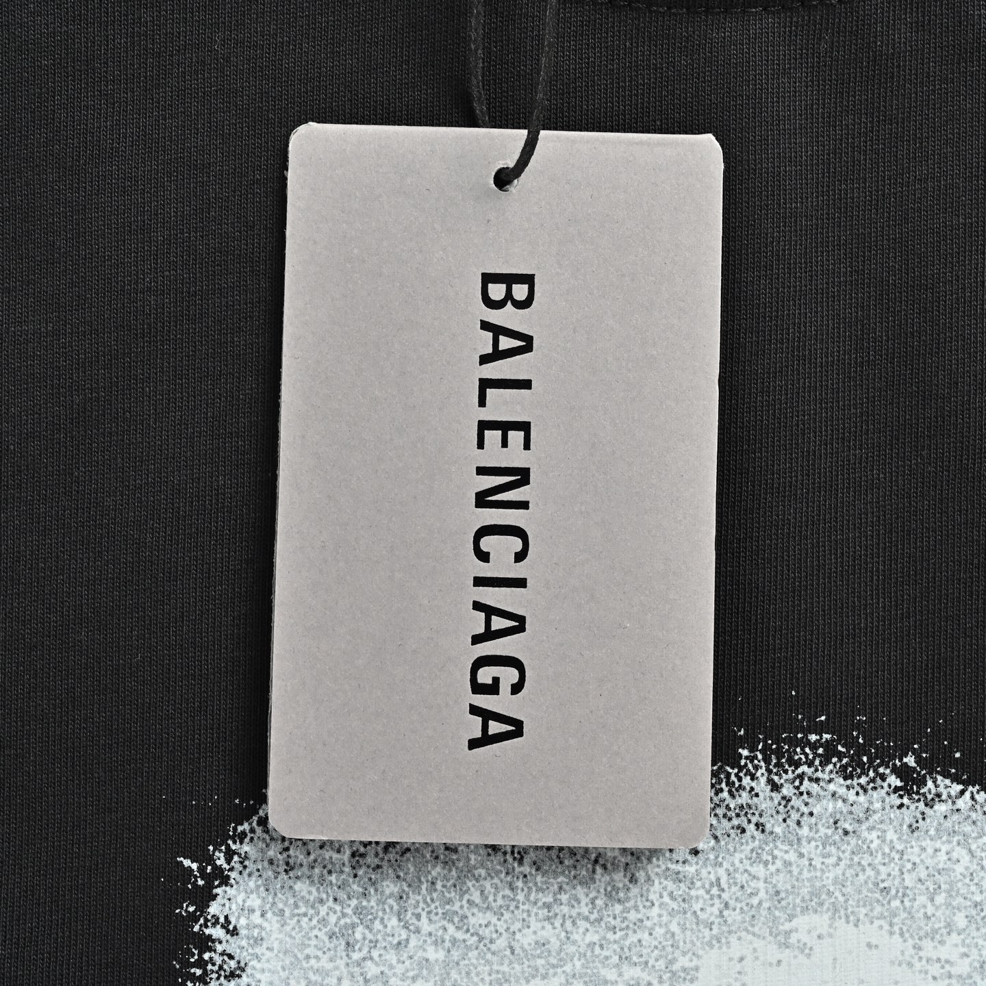 Balenciaga 巴黎世家 26ss 光柱哥特字印花短袖T恤 黑色