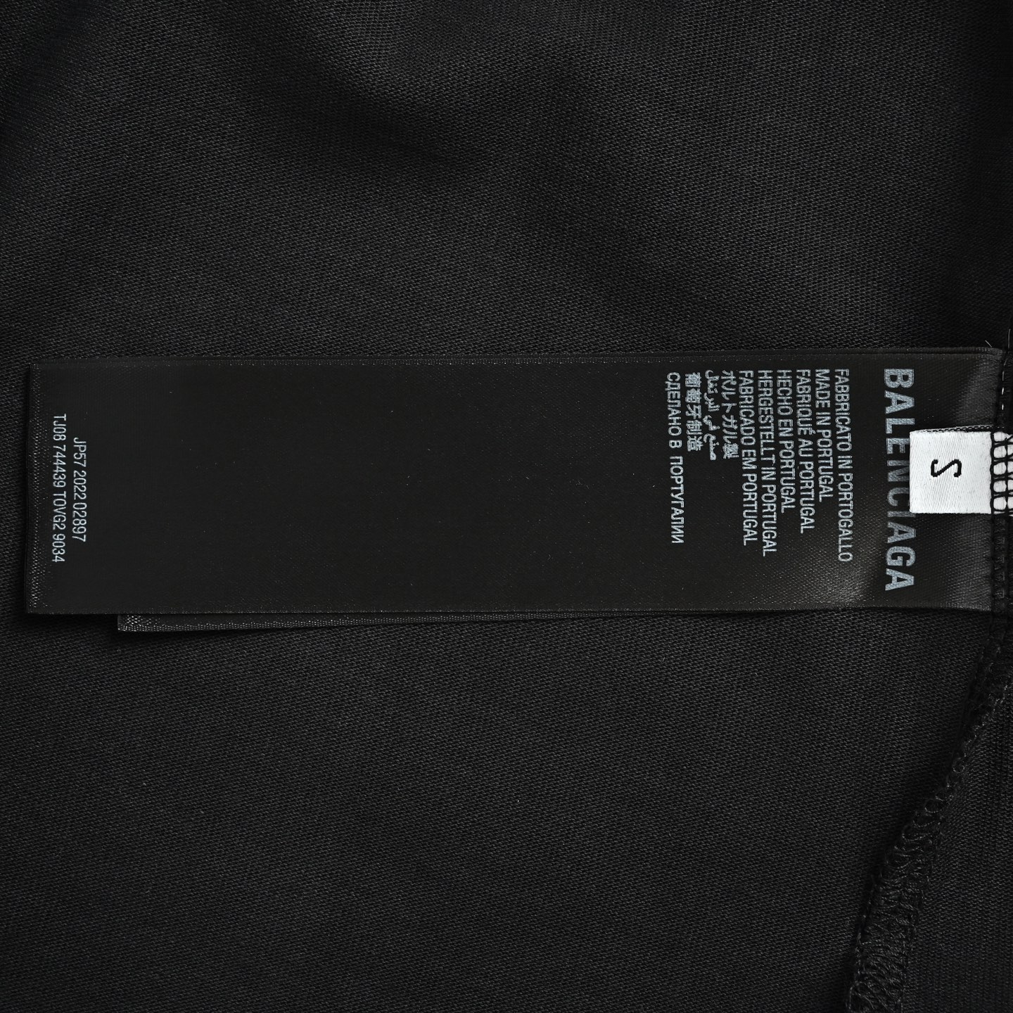 Balenciaga 巴黎世家 26ss 光柱哥特字印花短袖T恤 黑色