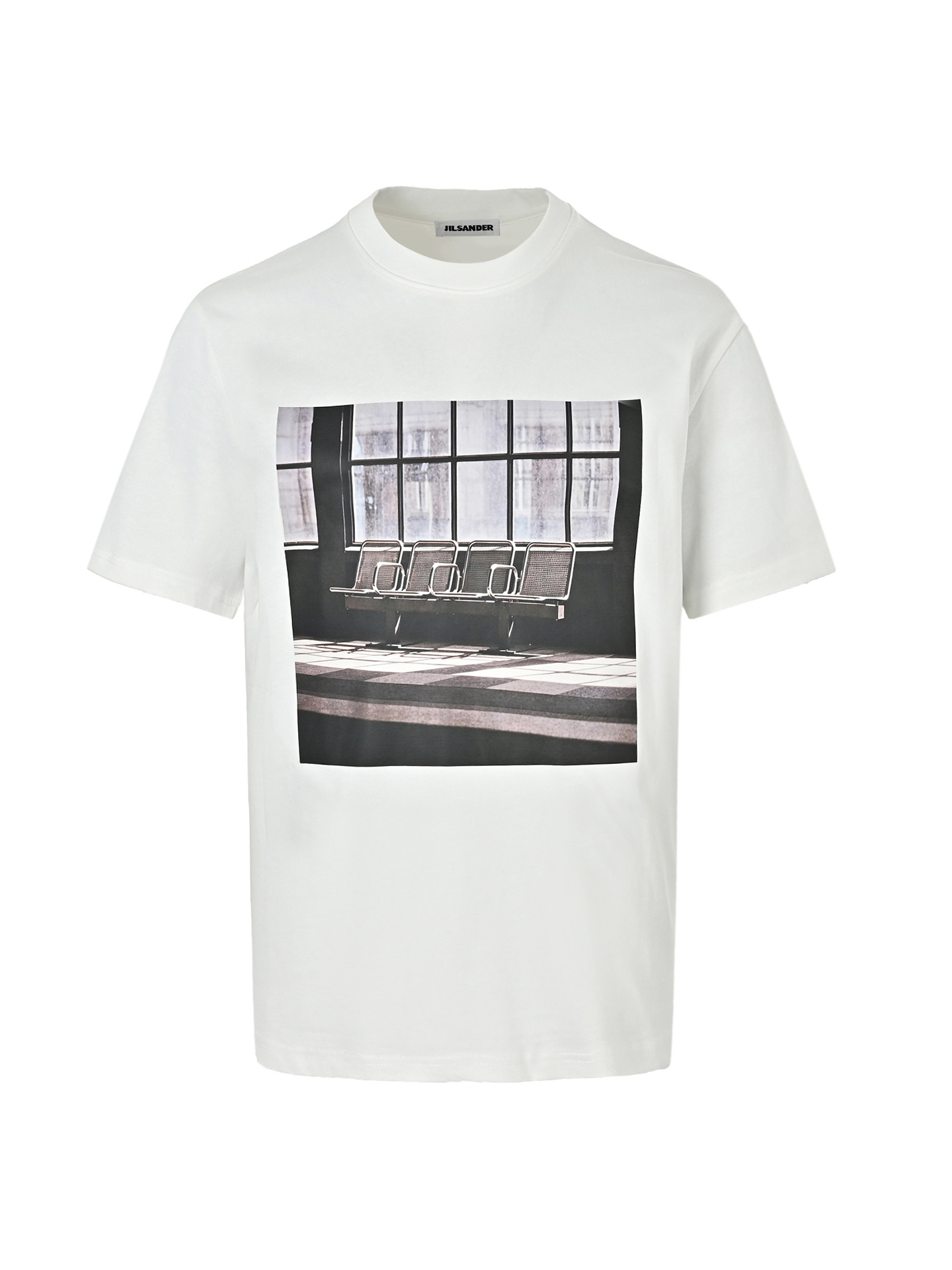 JIL SANDER 吉尔桑德 复古候车室座椅印花短袖T恤-Top High Quatity Cheap Sneakers Fashion Clothing Clothes Bags handbags Shoes of all Brand wholesale With The best Quality And Beautiful Price from China Factory Chinese suppliers wholesaler seller JIL SANDER 吉尔桑德 复古候车室座椅印花短袖T恤