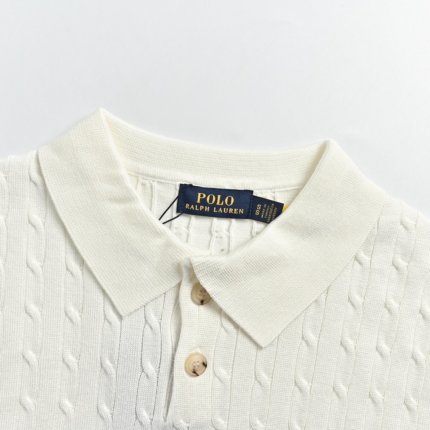 Ralph Lauren/拉夫劳伦 马标刺绣绞花针织Polo短袖