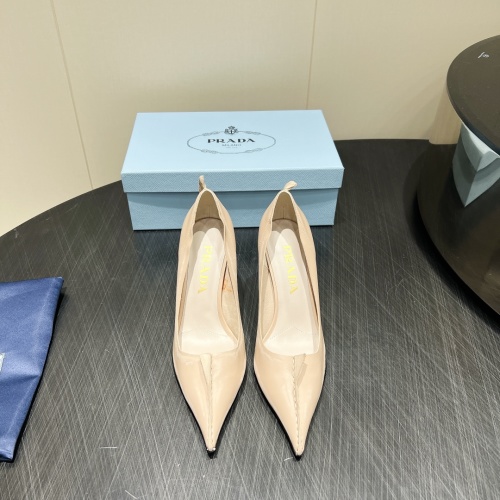 Prada Women's Pointed-Toe High Heel Pumps in Lambskin Leather 1 Prada Women's Pointed-Toe High Heel Pumps in Lambskin Leather