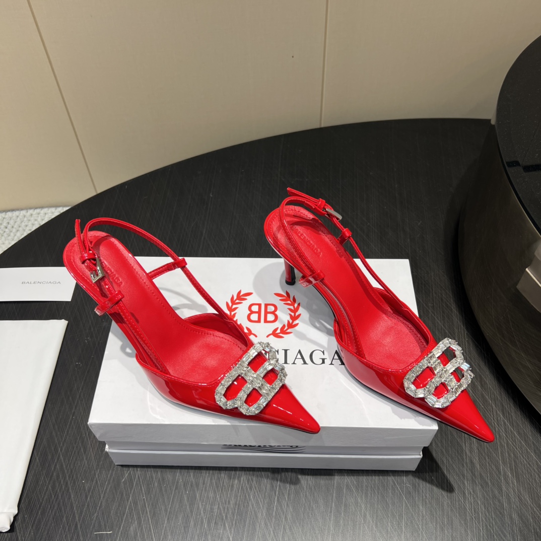“720 Monopoly Top VersionB*ALENTIAG*A~2025 Single Shoe Series with Custom Italian Skin Bottom – 8cm Height” - 图片 1