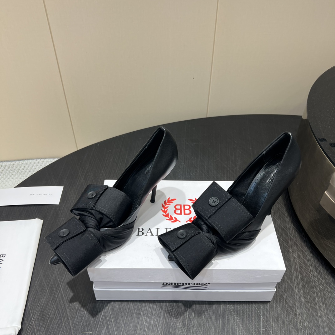 “High-End Women’s Shoes: Italian Leather, Sheepskin, Custom Buttons, 10cm Heels – 2025 Collection” - 图片 2