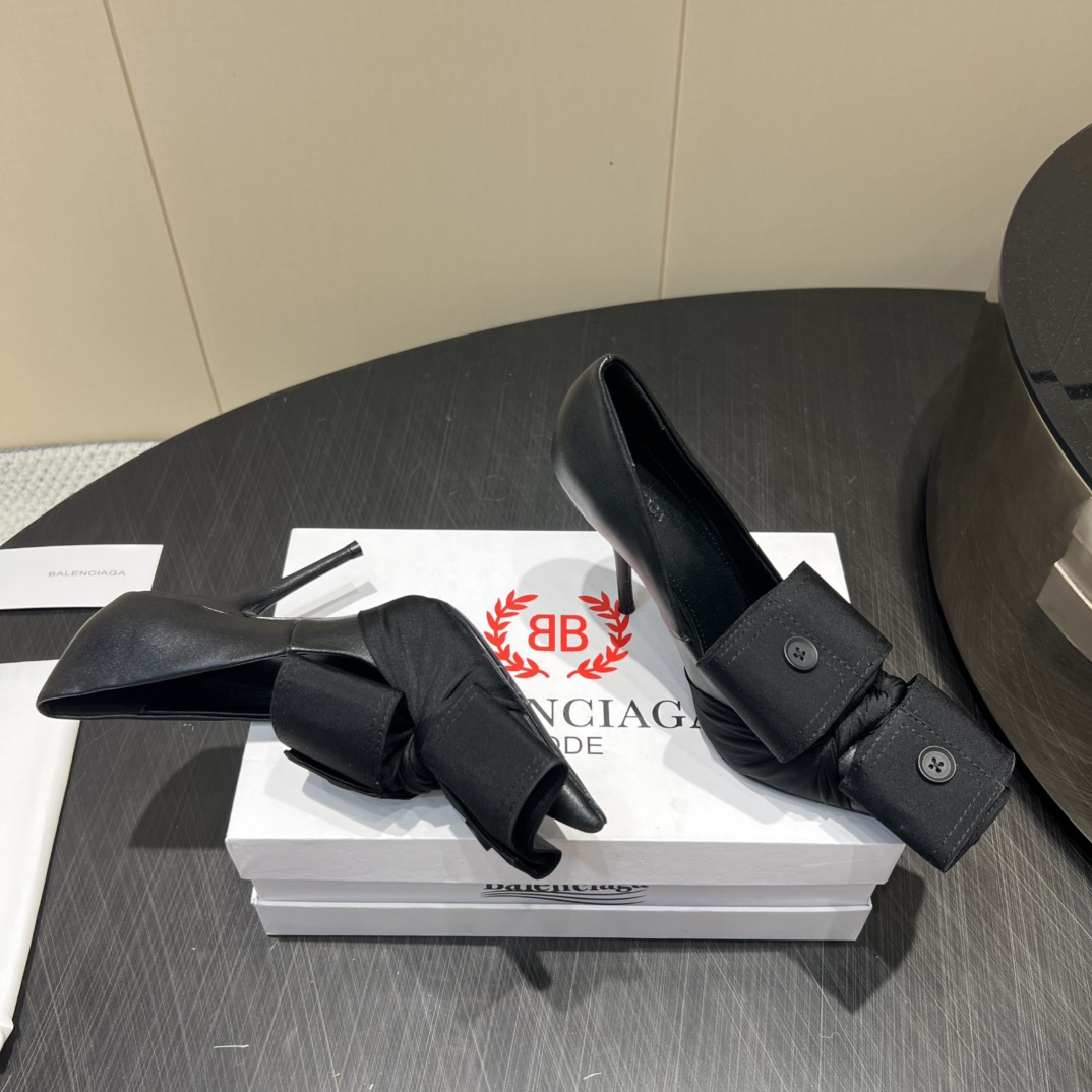 “High-End Women’s Shoes: Italian Leather, Sheepskin, Custom Buttons, 10cm Heels – 2025 Collection” - 图片 5