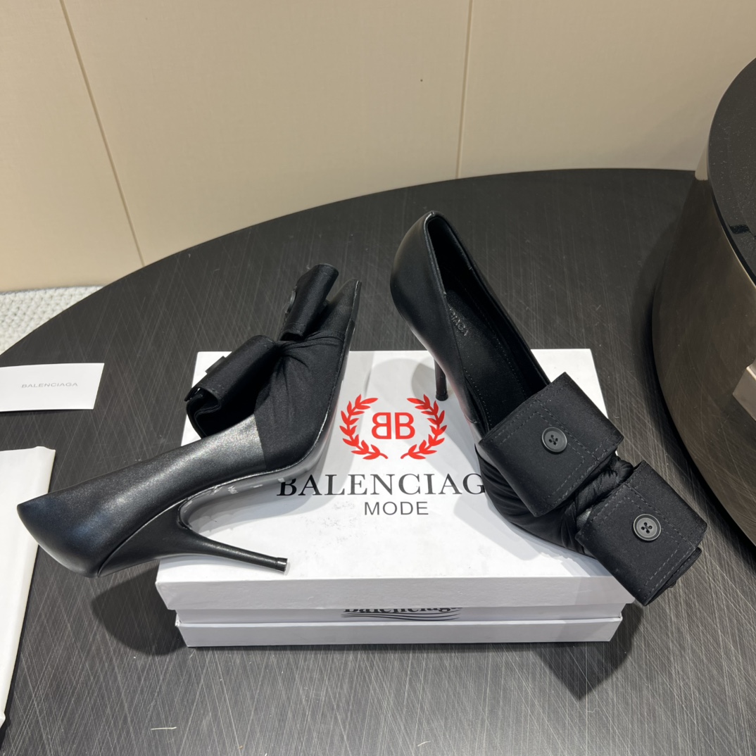 “High-End Women’s Shoes: Italian Leather, Sheepskin, Custom Buttons, 10cm Heels – 2025 Collection” - 图片 8