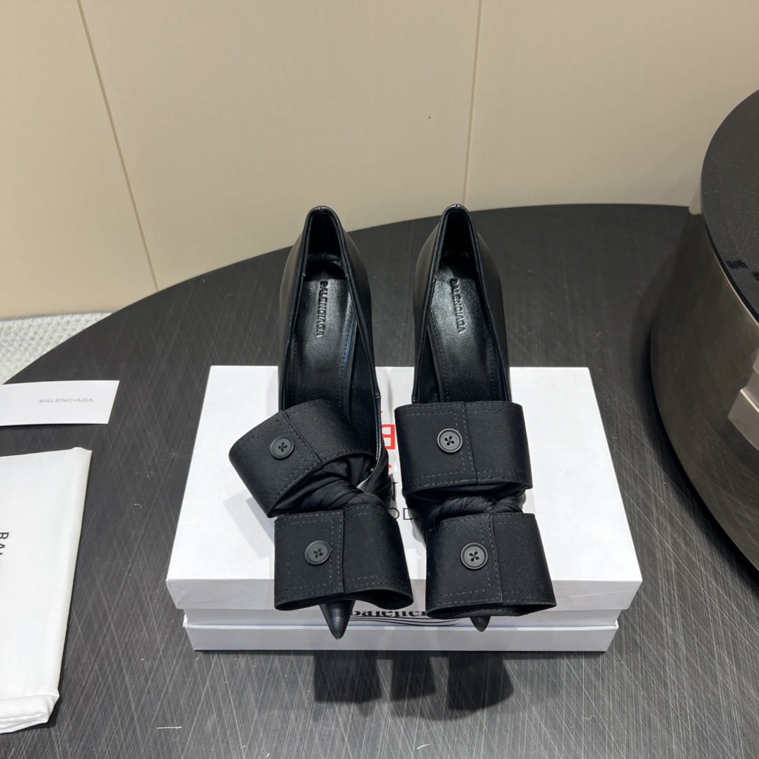 “High-End Women’s Shoes: Italian Leather, Sheepskin, Custom Buttons, 10cm Heels – 2025 Collection” - 图片 9