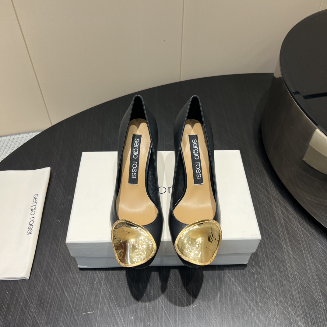 Serglorossl 2025 Fashion Series: Round Head High Heels in Original Custom Sheep Skin – P672 - 图片 2