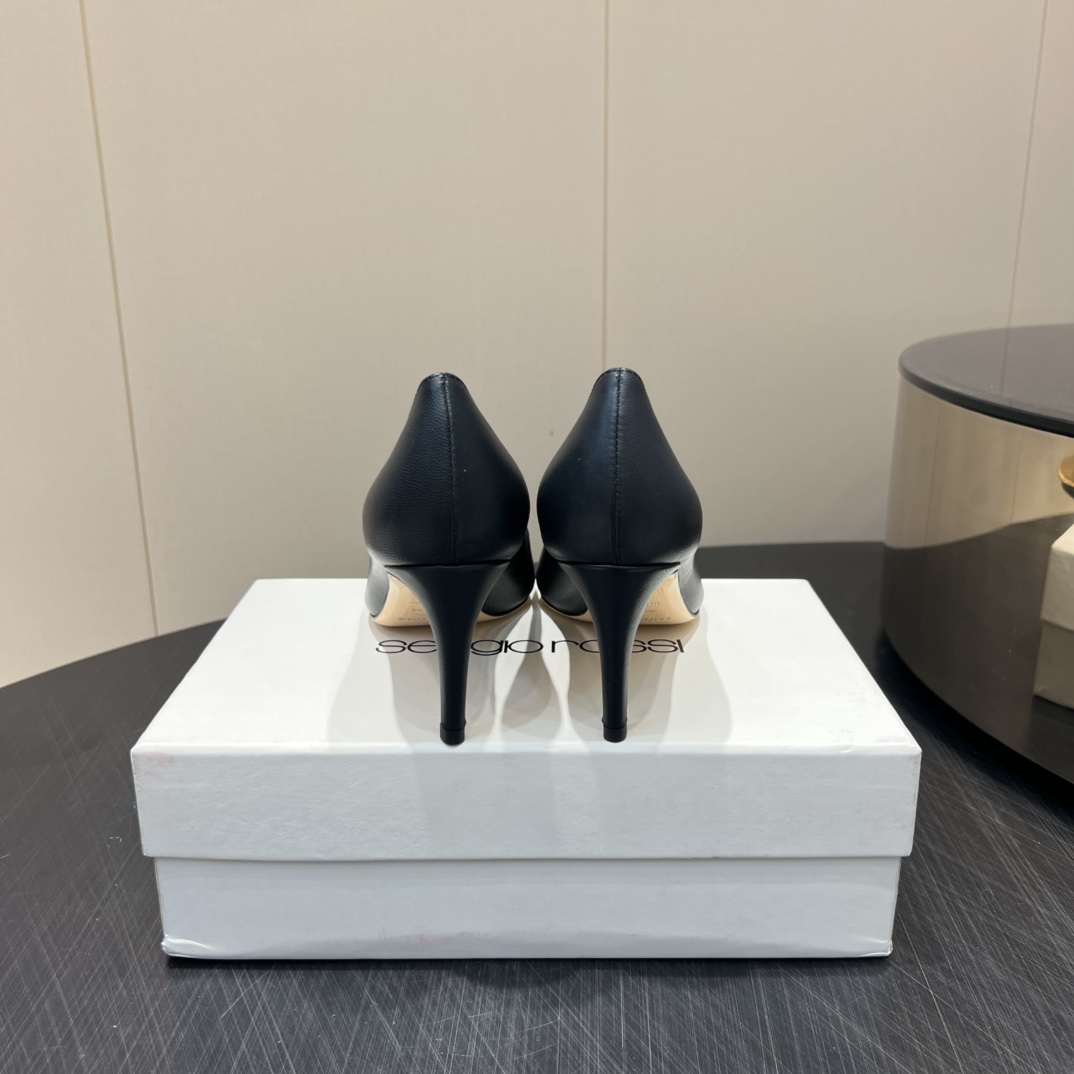 Serglorossl 2025 Fashion Series: Round Head High Heels in Original Custom Sheep Skin – P672 - 图片 8