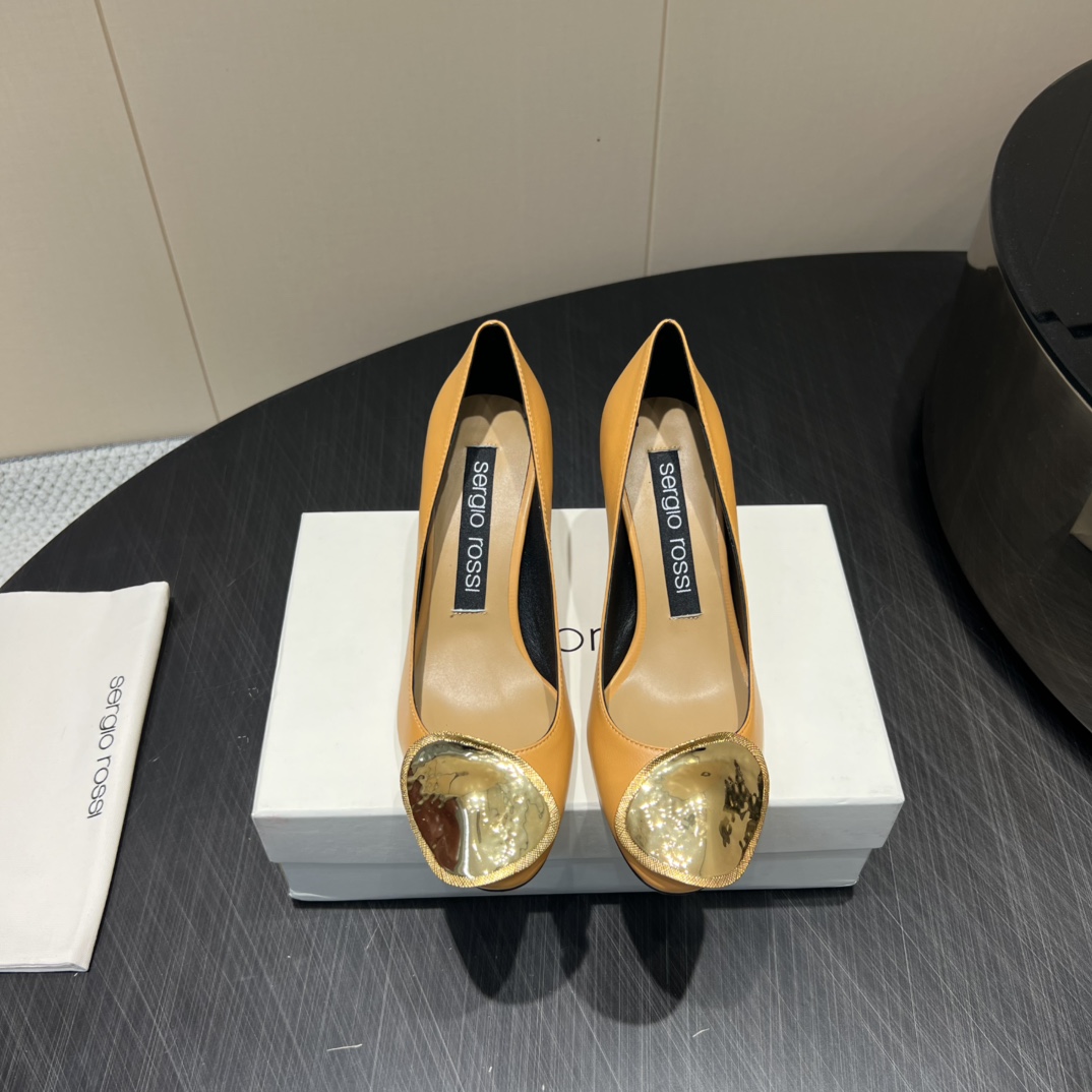 “2025 Serglorossl Fashion Series: Round Head High Heels in Sheep Skin” - 图片 8