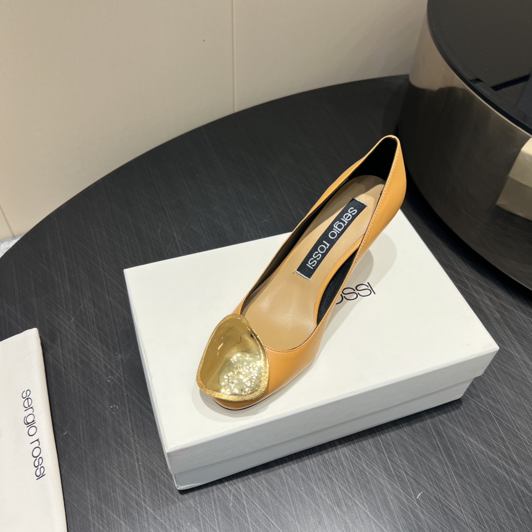 “2025 Serglorossl Fashion Series: Round Head High Heels in Sheep Skin” - 图片 2