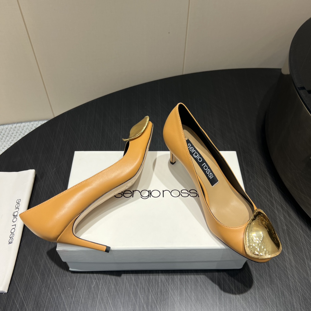 “2025 Serglorossl Fashion Series: Round Head High Heels in Sheep Skin” - 图片 7