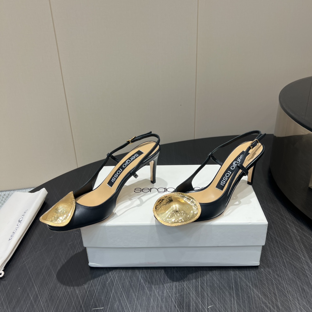Serglorossl 2025 Fashion Series: Round Head High Heels in Original Custom Sheep Skin – P672 Product Details - 图片 1