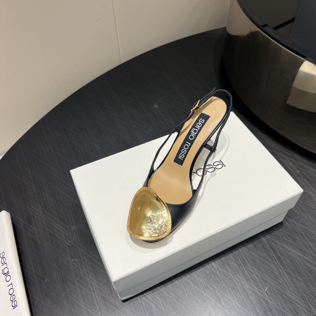 Serglorossl 2025 Fashion Series: Round Head High Heels in Original Custom Sheep Skin – P672 Product Details - 图片 3