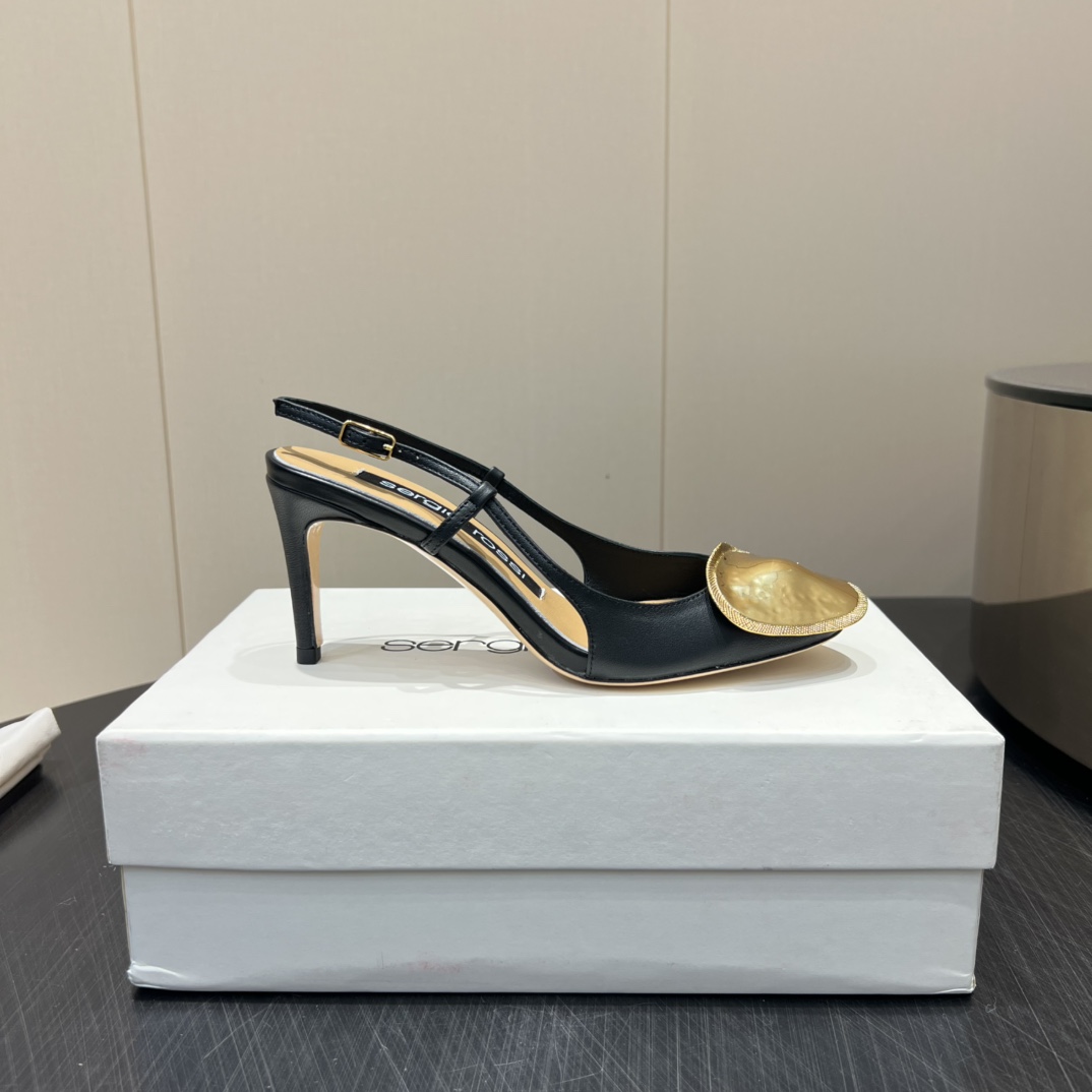 Serglorossl 2025 Fashion Series: Round Head High Heels in Original Custom Sheep Skin – P672 Product Details - 图片 4