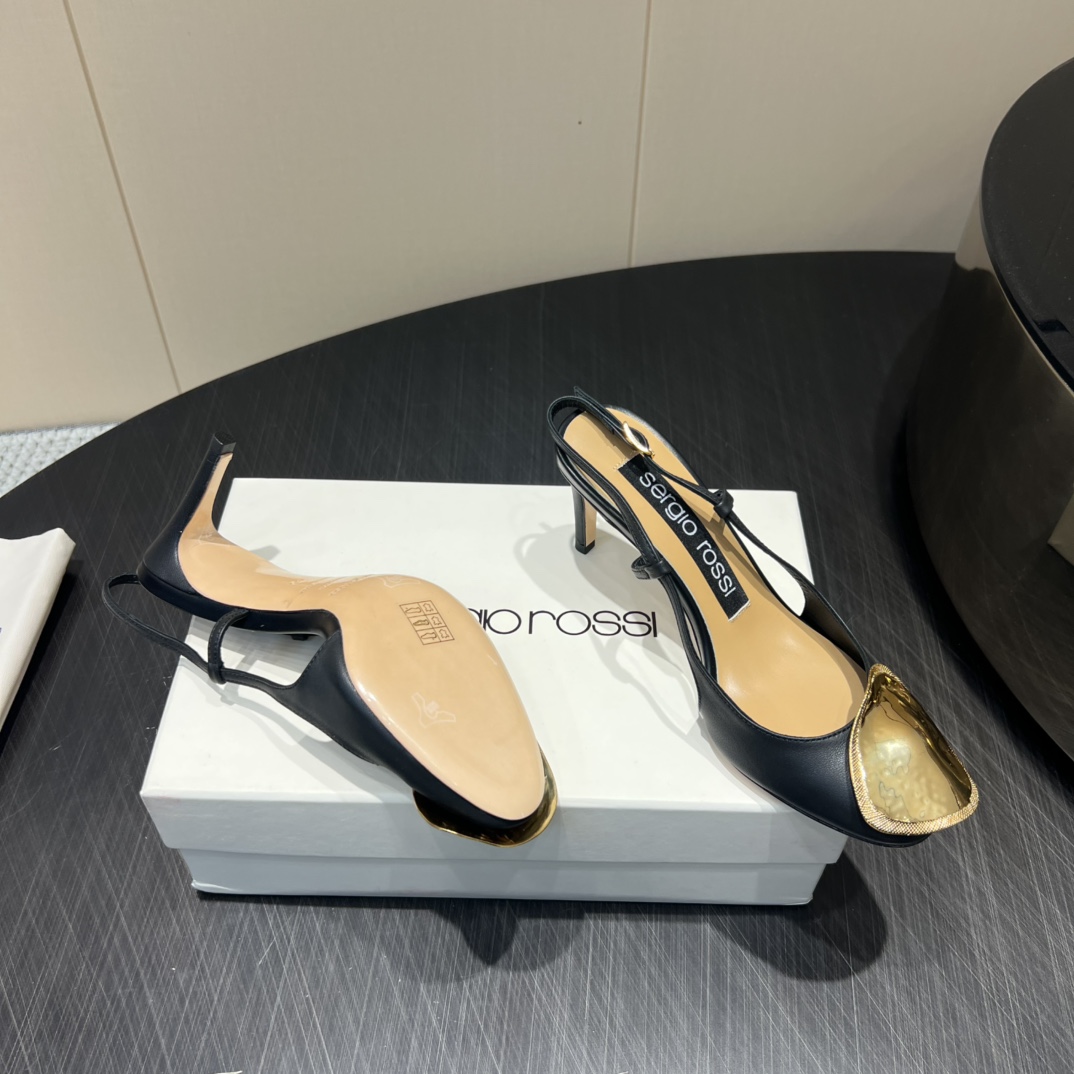 Serglorossl 2025 Fashion Series: Round Head High Heels in Original Custom Sheep Skin – P672 Product Details - 图片 7