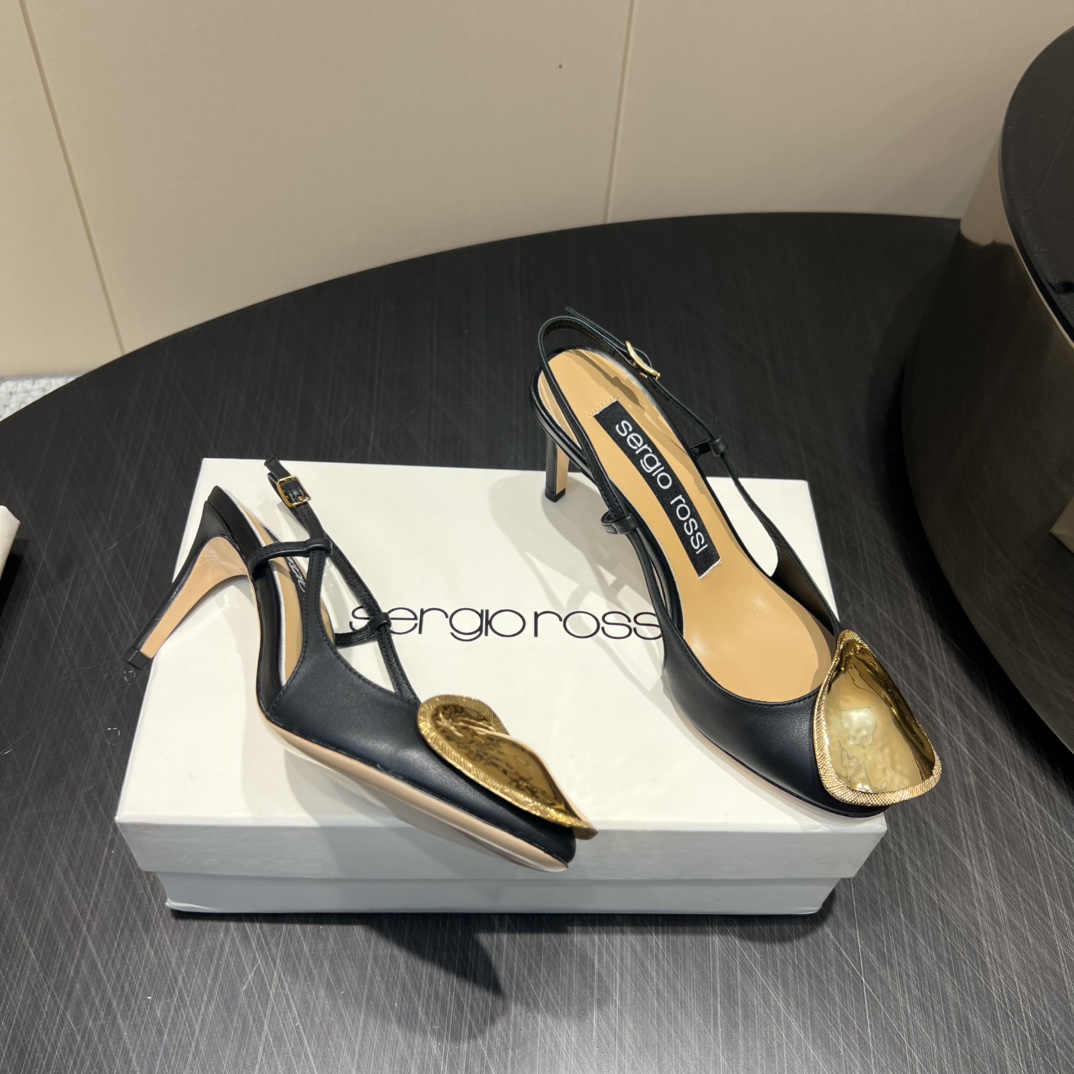 Serglorossl 2025 Fashion Series: Round Head High Heels in Original Custom Sheep Skin – P672 Product Details - 图片 2