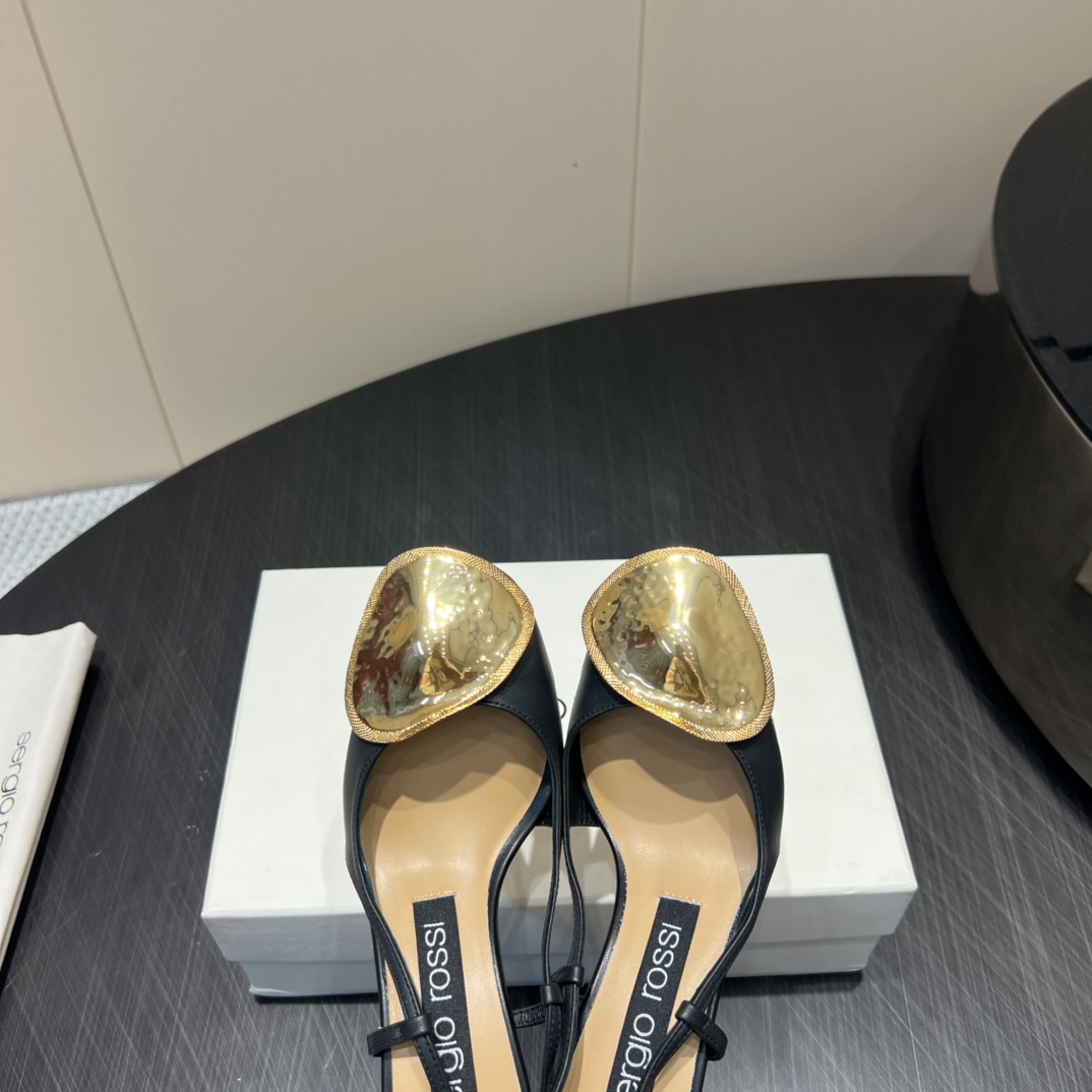 Serglorossl 2025 Fashion Series: Round Head High Heels in Original Custom Sheep Skin – P672 Product Details - 图片 5