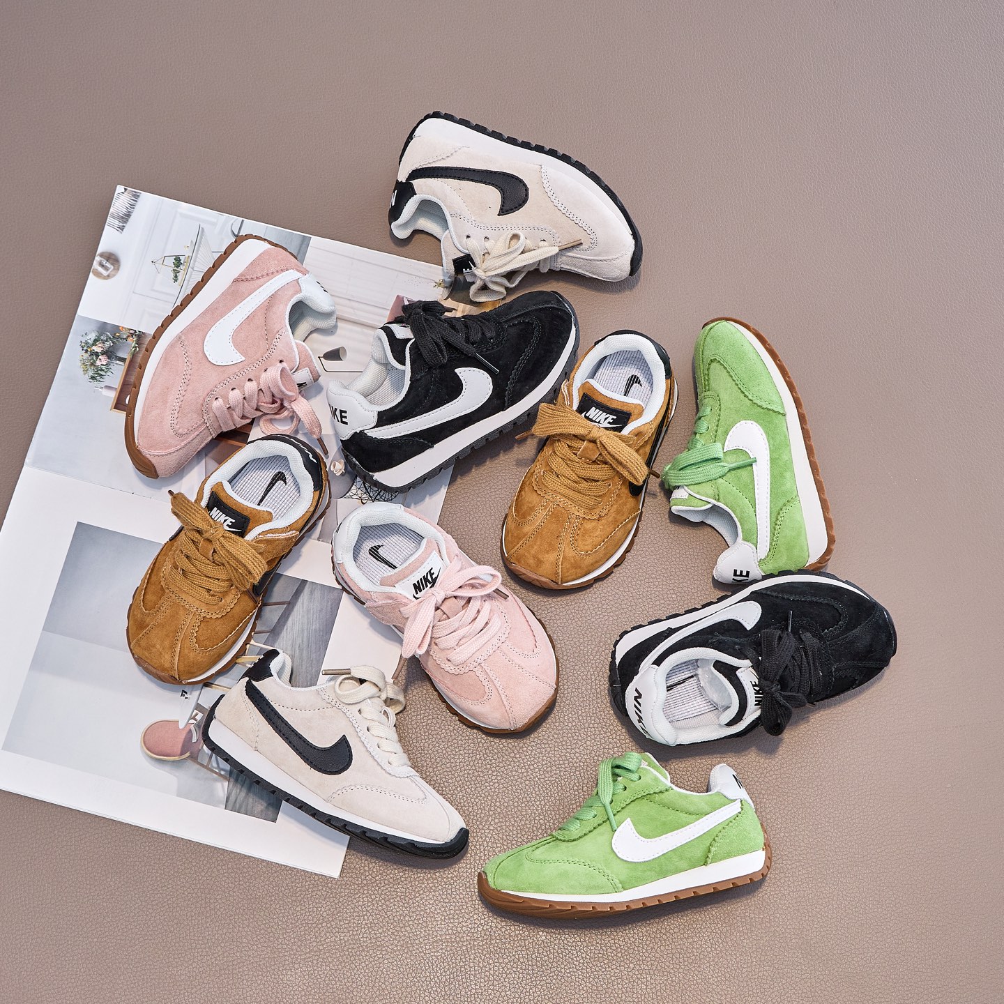 图片[2]-💝NIKE 耐克阿甘头层猪八休闲鞋26-37 阿甘鞋男女童鞋ins潮百搭复古老爹鞋跑鞋 🛵 🍎 头层猪巴休闲鞋Nike透气轻便防滑运动鞋童鞋 🔥-选品中心