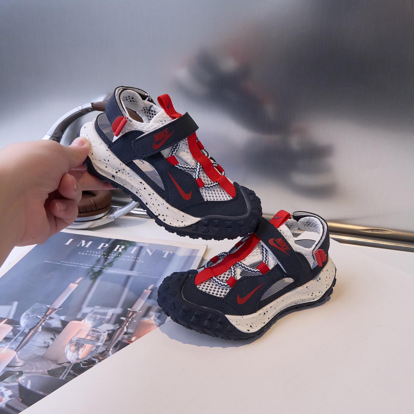 💖Sandalias de velcro para niños con suela de neumático Nike💘160@ 🚗Nike 2025 nuevas sandalias de verano para niños co…