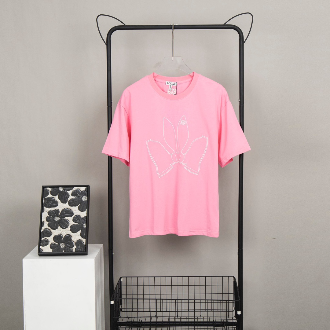 🅿️80 Nº de modelo K346 🦋𝟐𝟎𝟐𝟑𝐒𝐒 Nuevo producto de primavera/verano ✨𝐋𝐎𝐄𝐖*/Loewe Camiseta de manga corta con …
