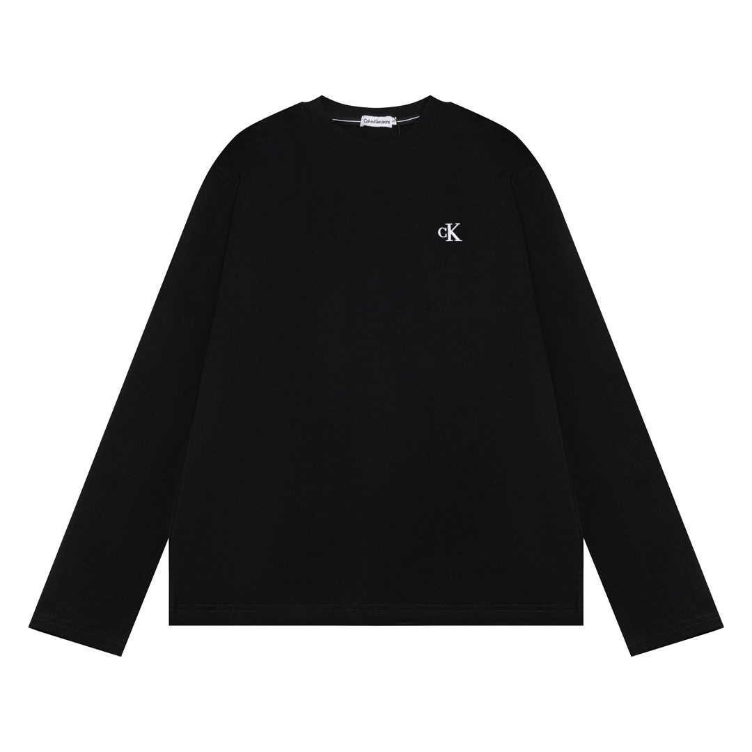 Cain Klein 24SS Embroidered Sleeves: Delicate Fabric, Modern American Fashion, Steel Marks, Black/White, S-XL