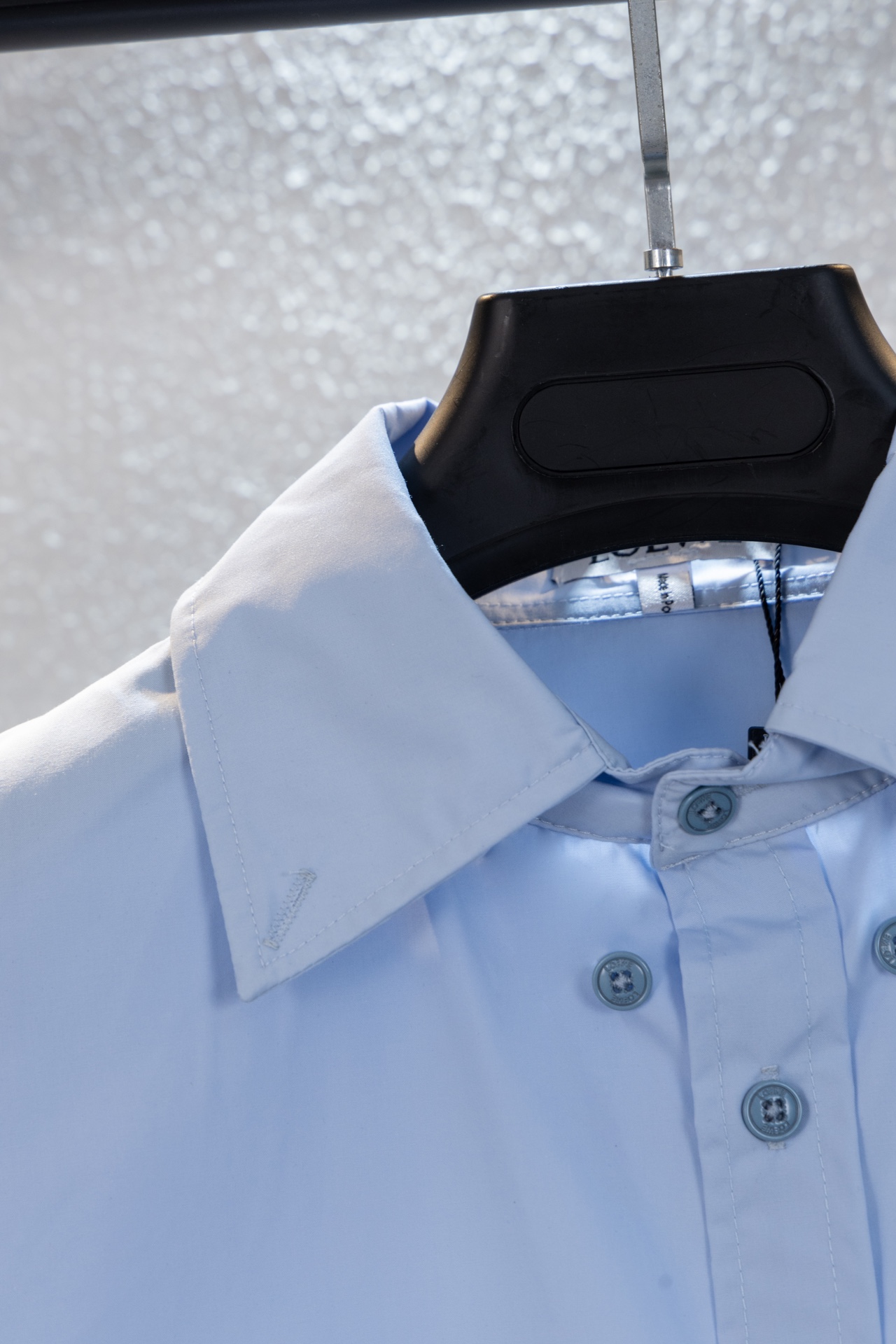 “High-End Loewe Shirt in Soft Custom Fabric, Light Blue, SM-XL Sizes” - 图片 5