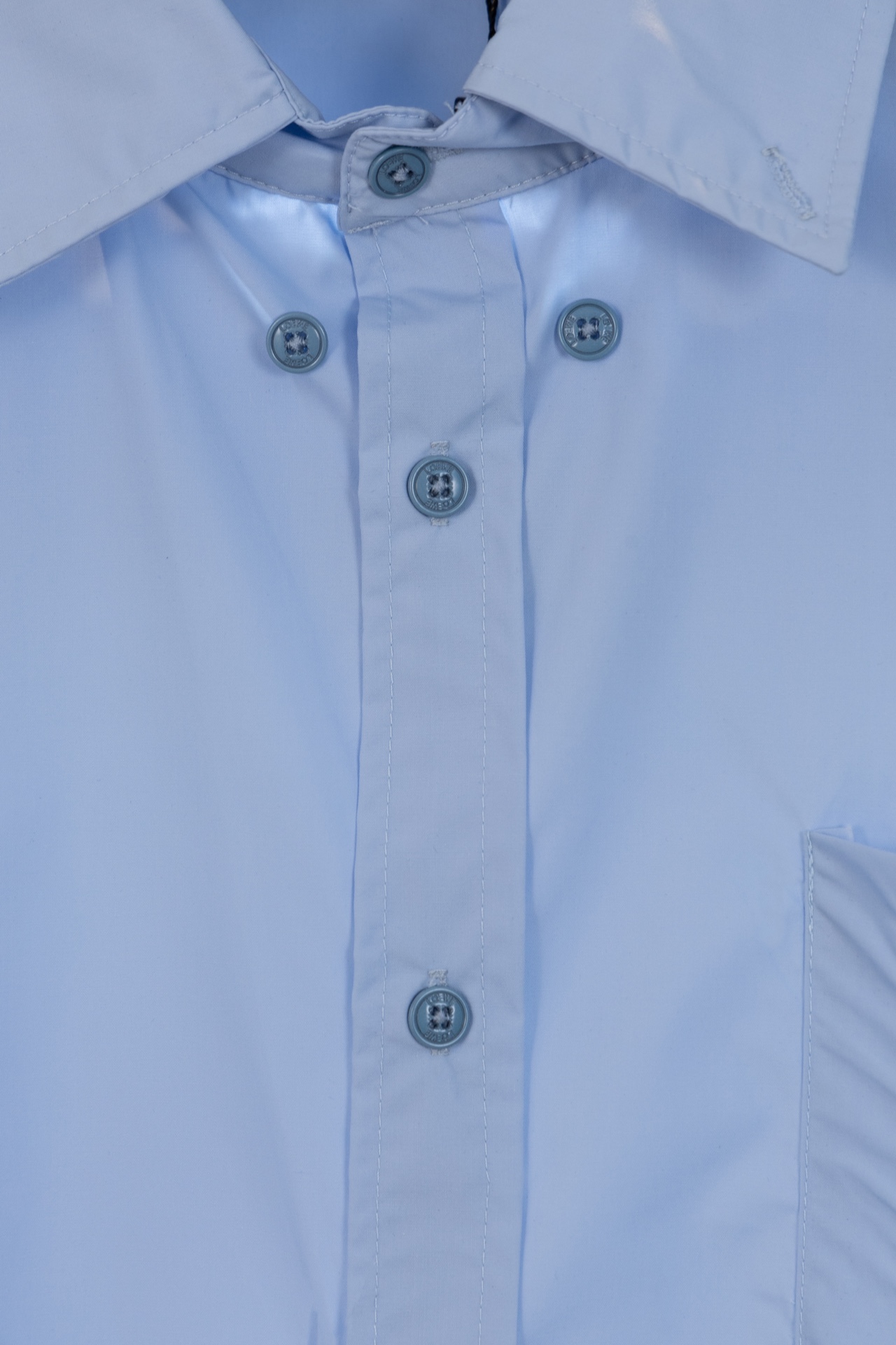 “High-End Loewe Shirt in Soft Custom Fabric, Light Blue, SM-XL Sizes” - 图片 4