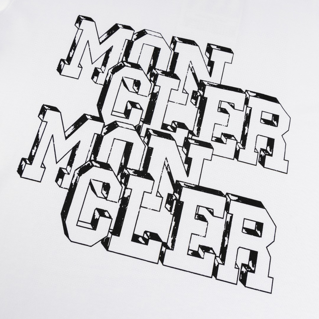 Moncler 2025 Collection: Custom 3D Logo T-Shirts in Black & White, Unisex XS-L. - 图片 3