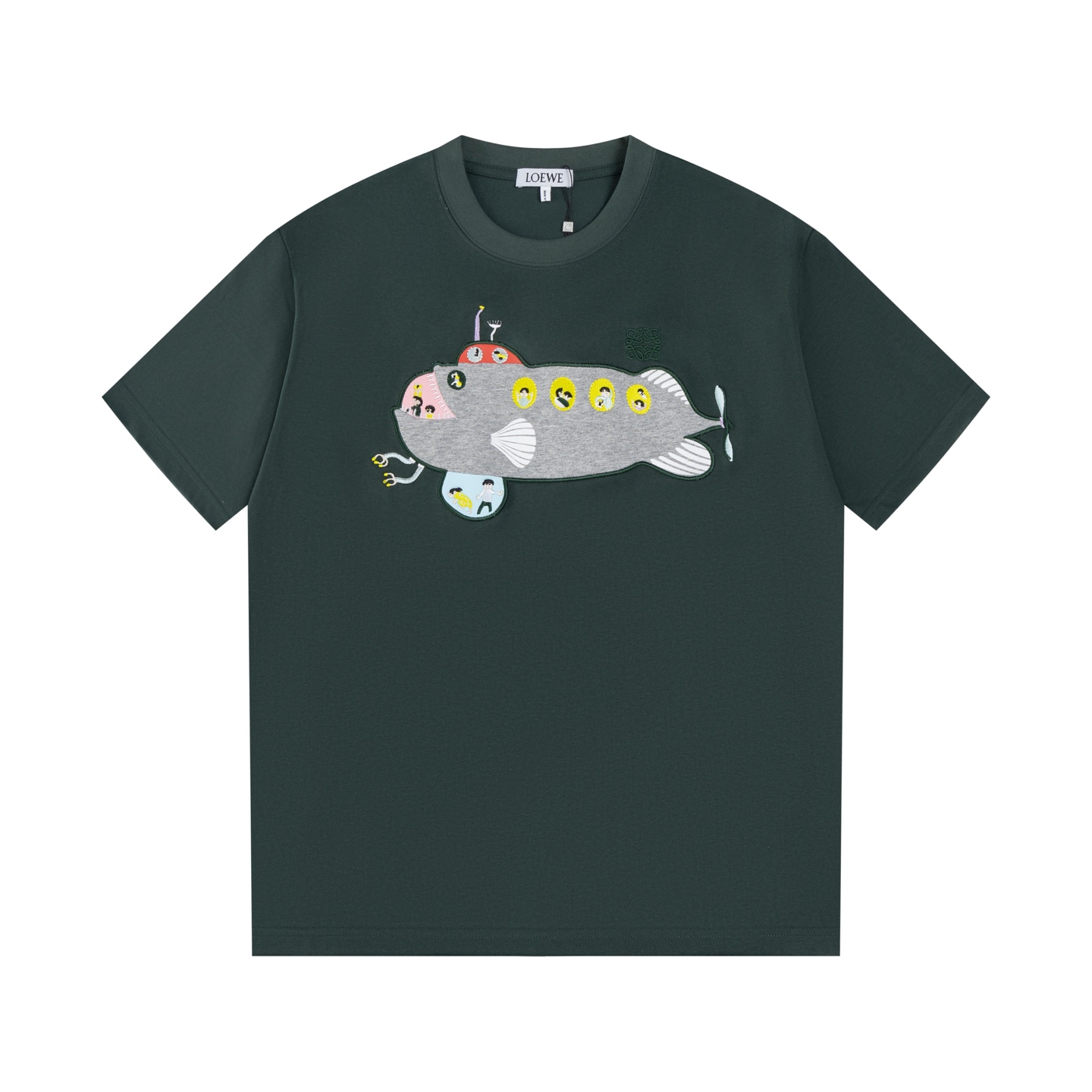 Loewe 25ss Whale Short-Sleeve T-Shirt: High-Quality Cotton, Customized Design, Comfortable Fit - 图片 2