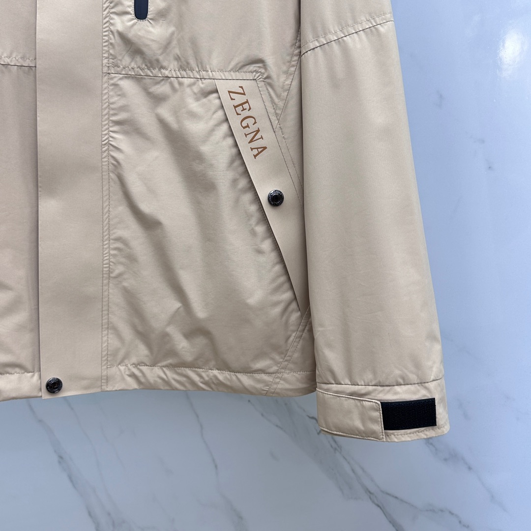 🆕ZEGNA·杰尼亚 2025开秋新款男士夹克外套连帽，原单三标齐全高端版本！连帽款式 高定专柜面料 透