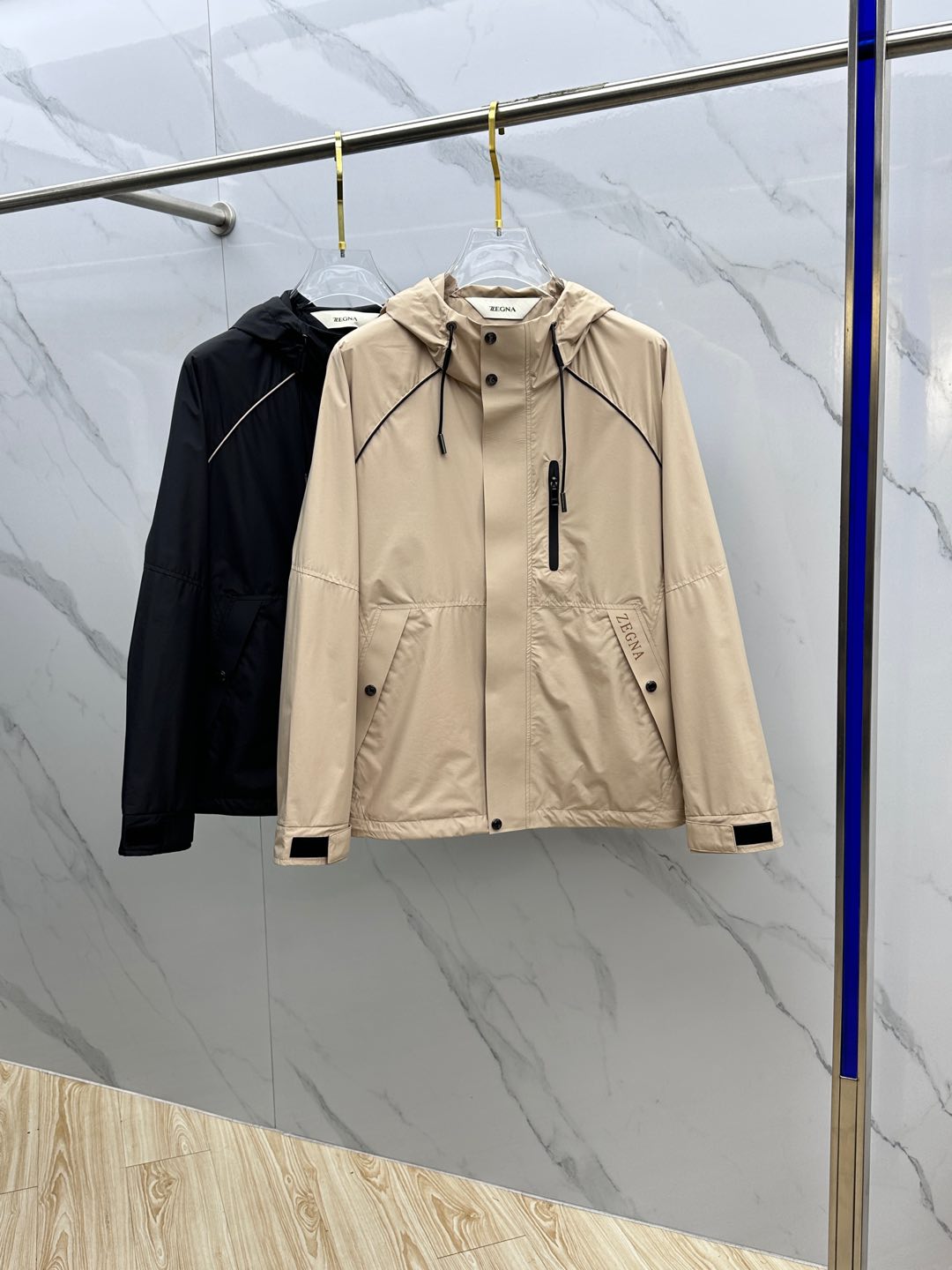 🆕ZEGNA·杰尼亚 2025开秋新款男士夹克外套连帽，原单三标齐全高端版本！连帽款式 高定专柜面料 透