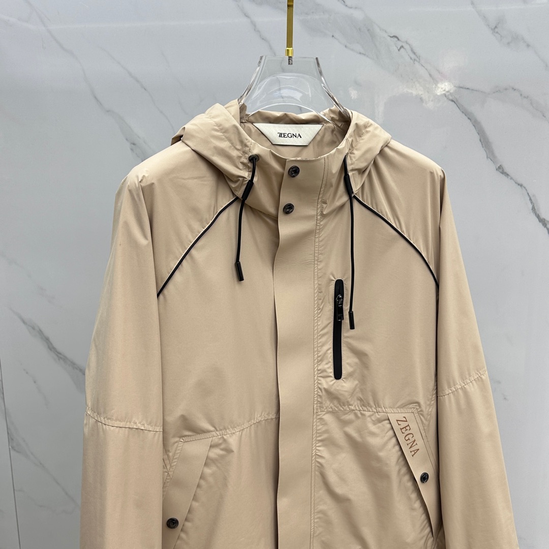 🆕ZEGNA·杰尼亚 2025开秋新款男士夹克外套连帽，原单三标齐全高端版本！连帽款式 高定专柜面料 透