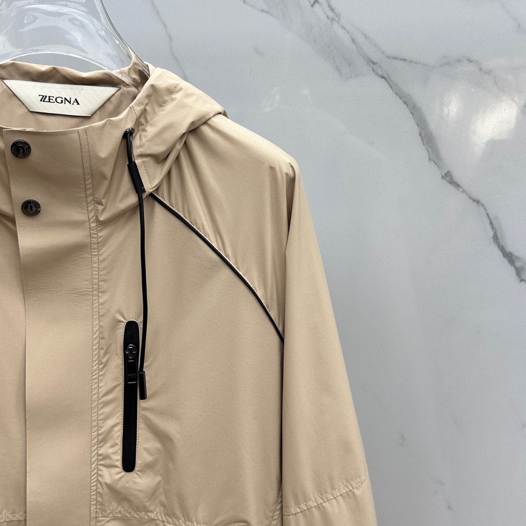 🆕ZEGNA·杰尼亚 2025开秋新款男士夹克外套连帽，原单三标齐全高端版本！连帽款式 高定专柜面料 透
