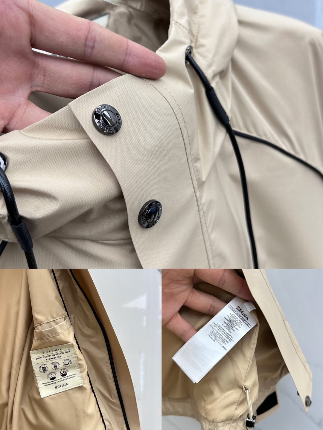 🆕ZEGNA·杰尼亚 2025开秋新款男士夹克外套连帽，原单三标齐全高端版本！连帽款式 高定专柜面料 透