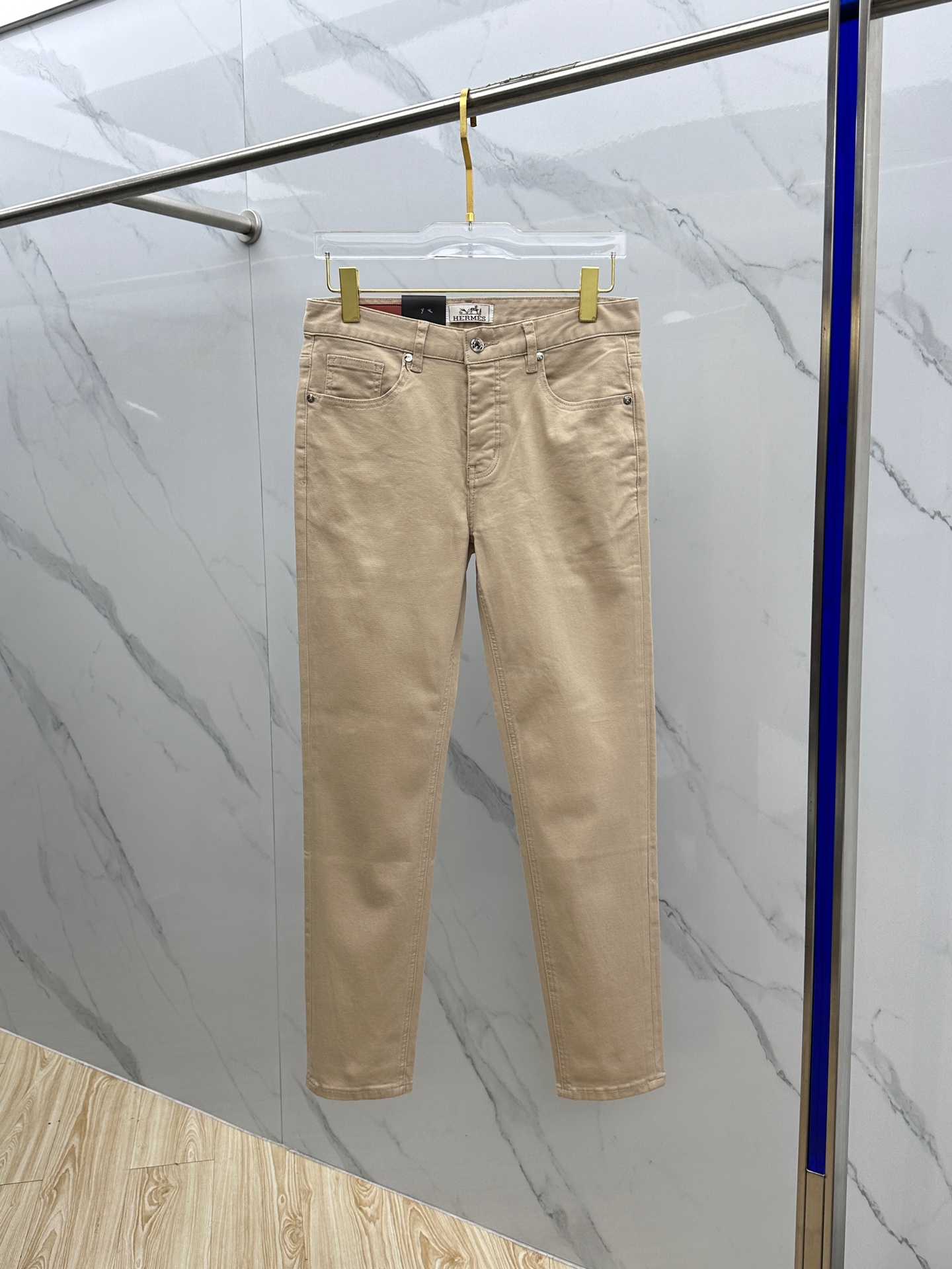  🆕Hermes·爱马仕 🔥高端定制、2025早春最新款小脚牛仔裤 柜台同步发售 进口固色面料 原版定制