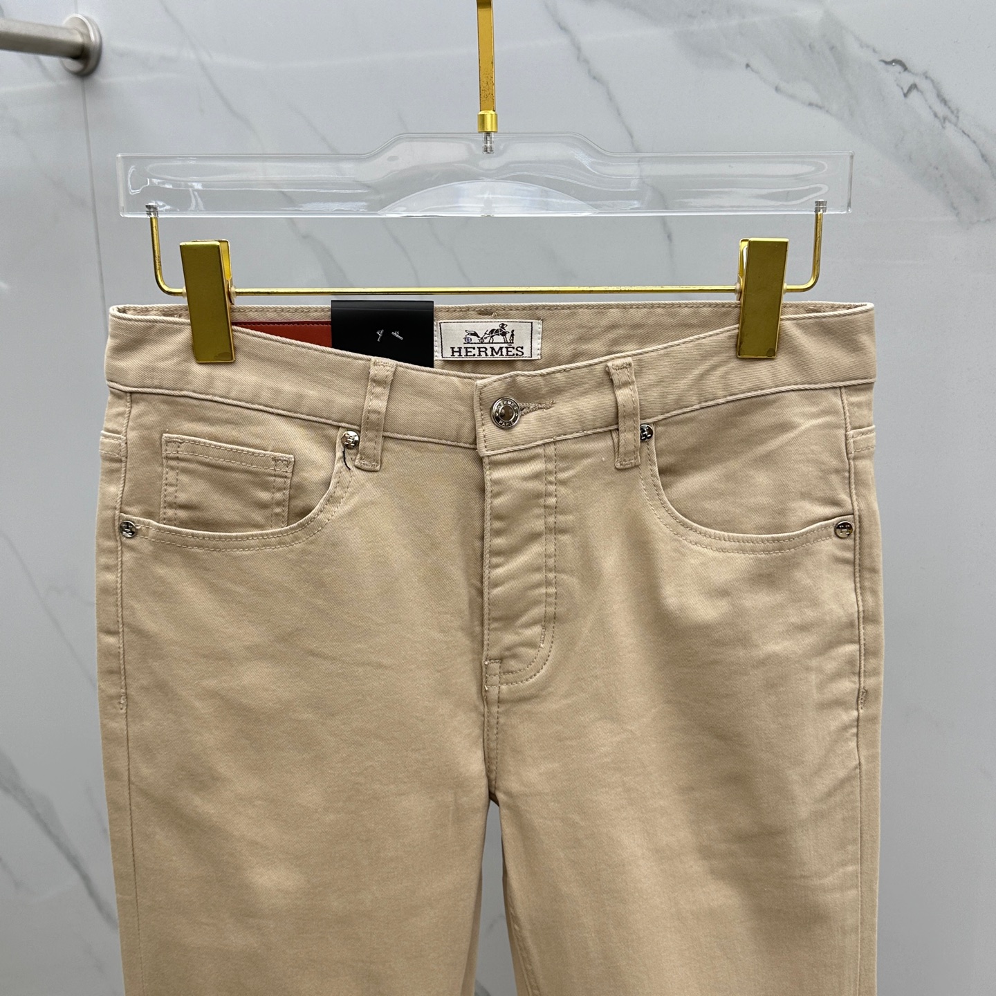  🆕Hermes·爱马仕 🔥高端定制、2025早春最新款小脚牛仔裤 柜台同步发售 进口固色面料 原版定制