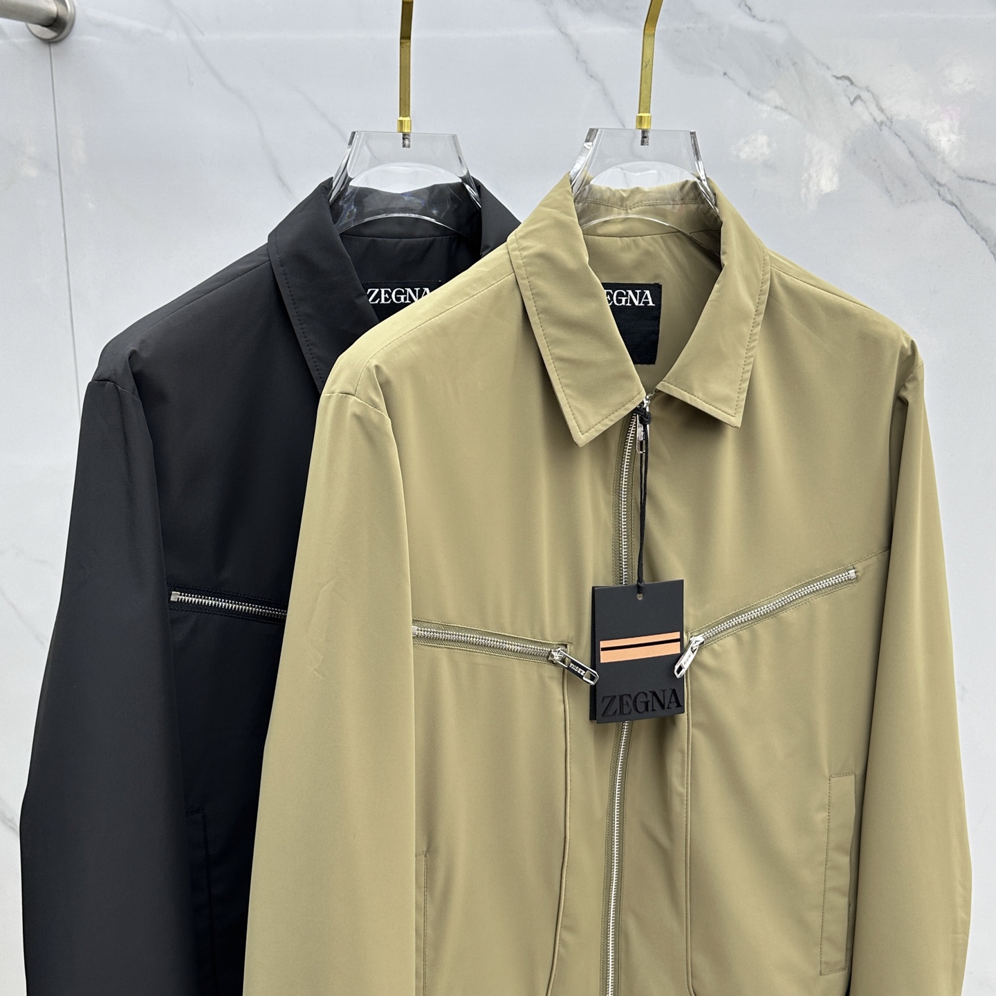  🆕ZEGNA·杰尼亚 2025开秋新款男士翻领夹克外套，原单三标齐全高端版本！翻领款式 高定专柜面料 