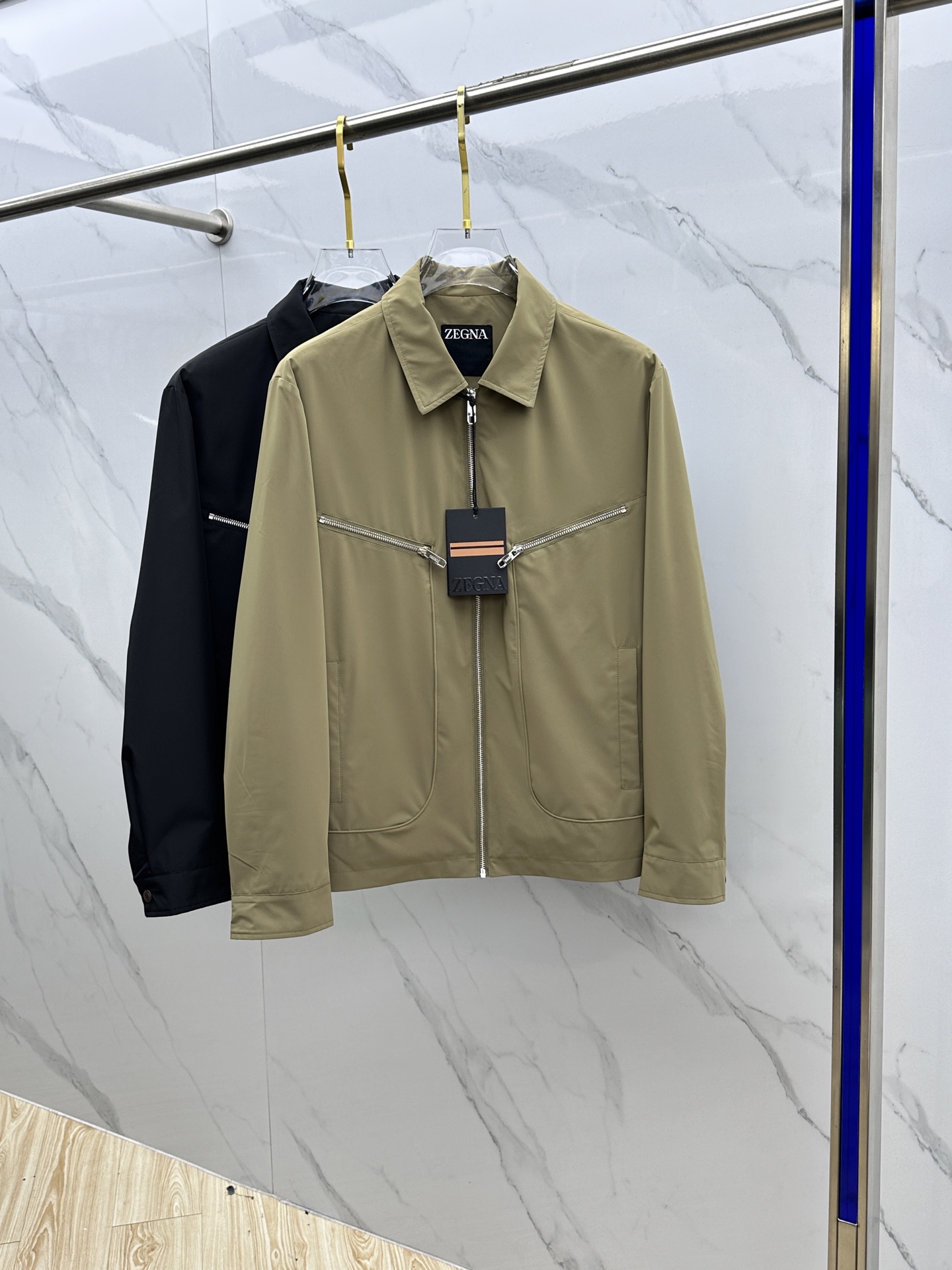  🆕ZEGNA·杰尼亚 2025开秋新款男士翻领夹克外套，原单三标齐全高端版本！翻领款式 高定专柜面料 
