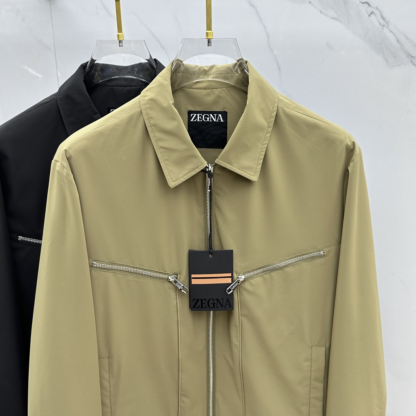  🆕ZEGNA·杰尼亚 2025开秋新款男士翻领夹克外套，原单三标齐全高端版本！翻领款式 高定专柜面料 