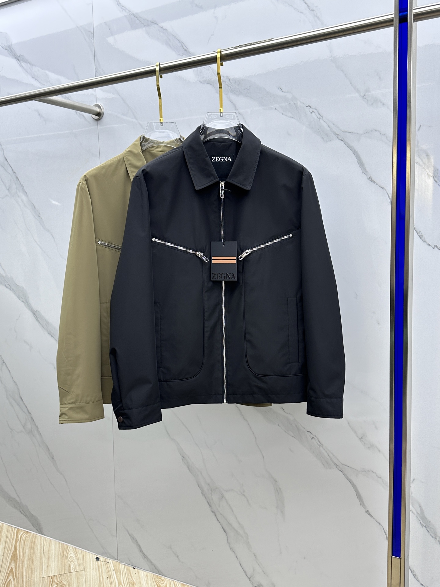  🆕ZEGNA·杰尼亚 2025开秋新款男士翻领夹克外套，原单三标齐全高端版本！翻领款式 高定专柜面料 