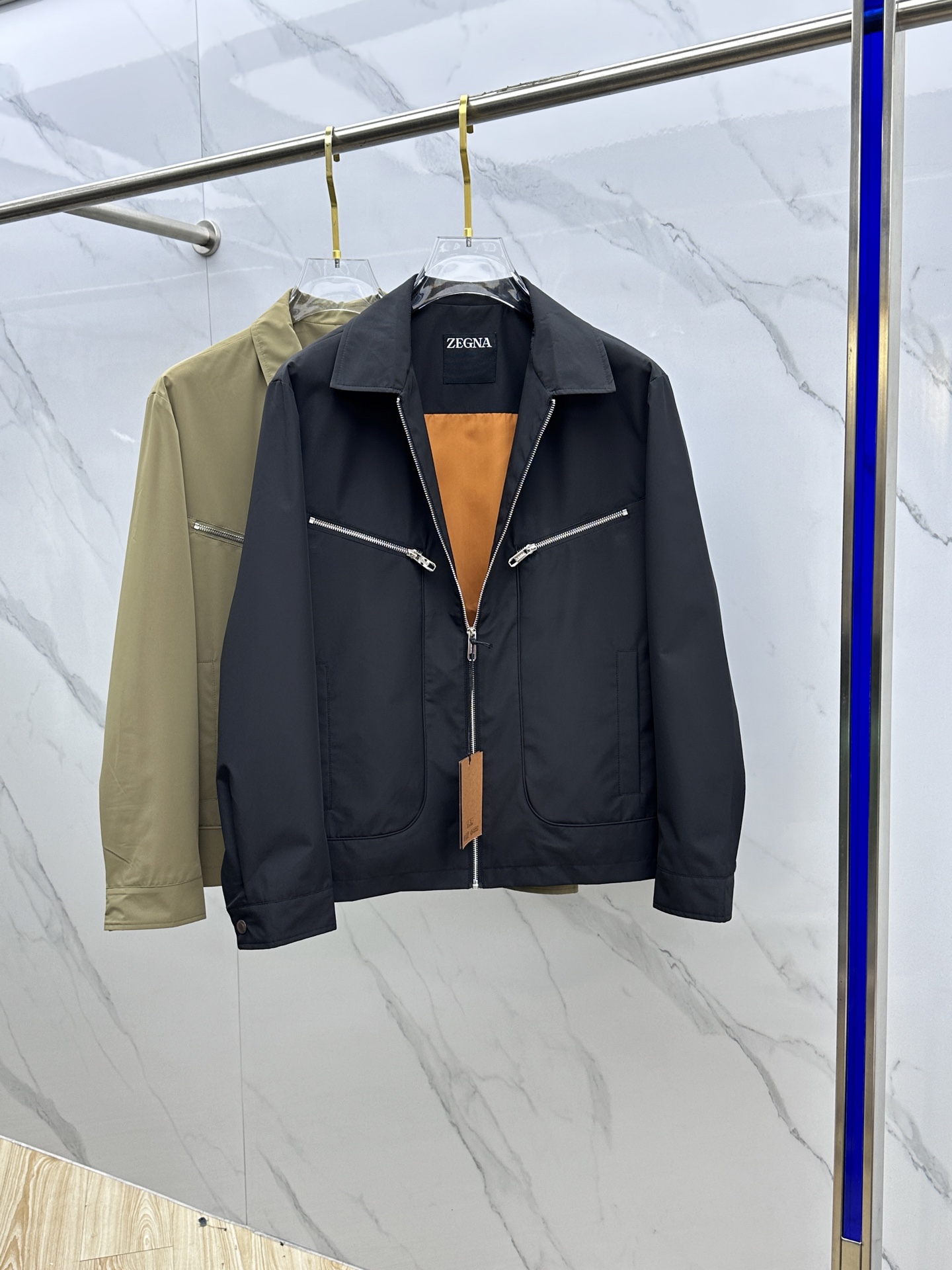  🆕ZEGNA·杰尼亚 2025开秋新款男士翻领夹克外套，原单三标齐全高端版本！翻领款式 高定专柜面料 